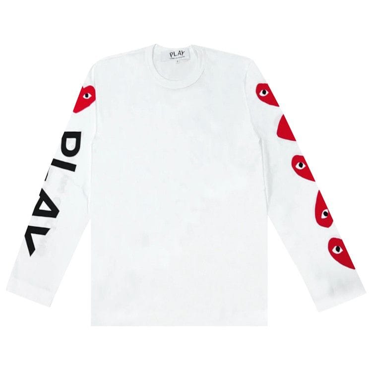 Comme des Garçons PLAY Heart Print T-Shirt White