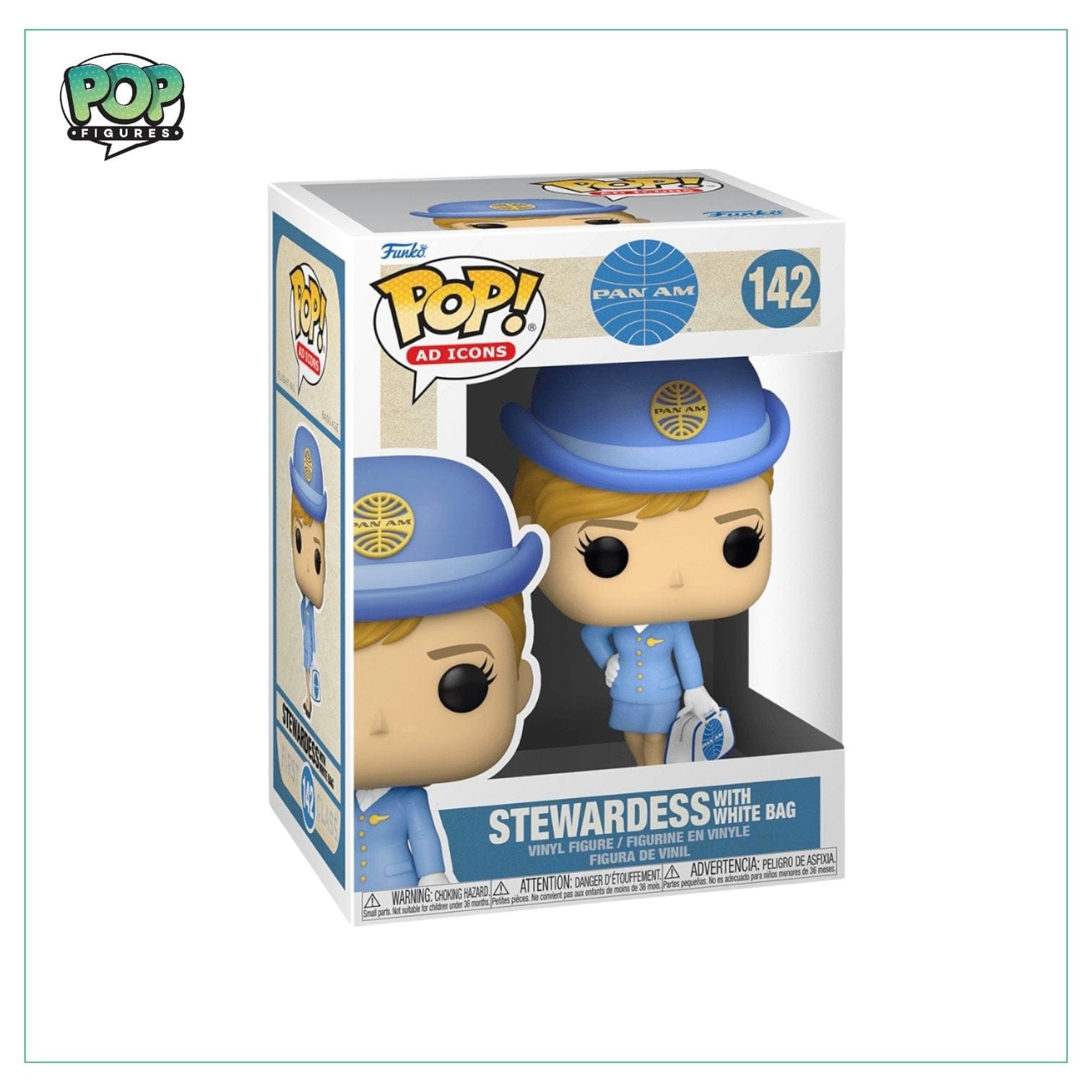 Funko Pop! Stewardess with White Bag #142 Funko Pop! AD Icons: Pan Am