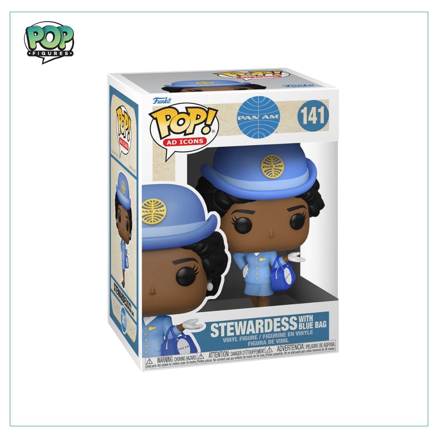 Funko Pop! Stewardess w/ Blue Bag #141 Funko Pop! AD Icons: Pan Am