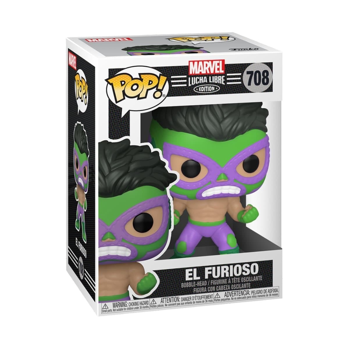 Funko Pop! El Furioso (Hulk) #708 Funko Pop! Marvel, Lucha Libre