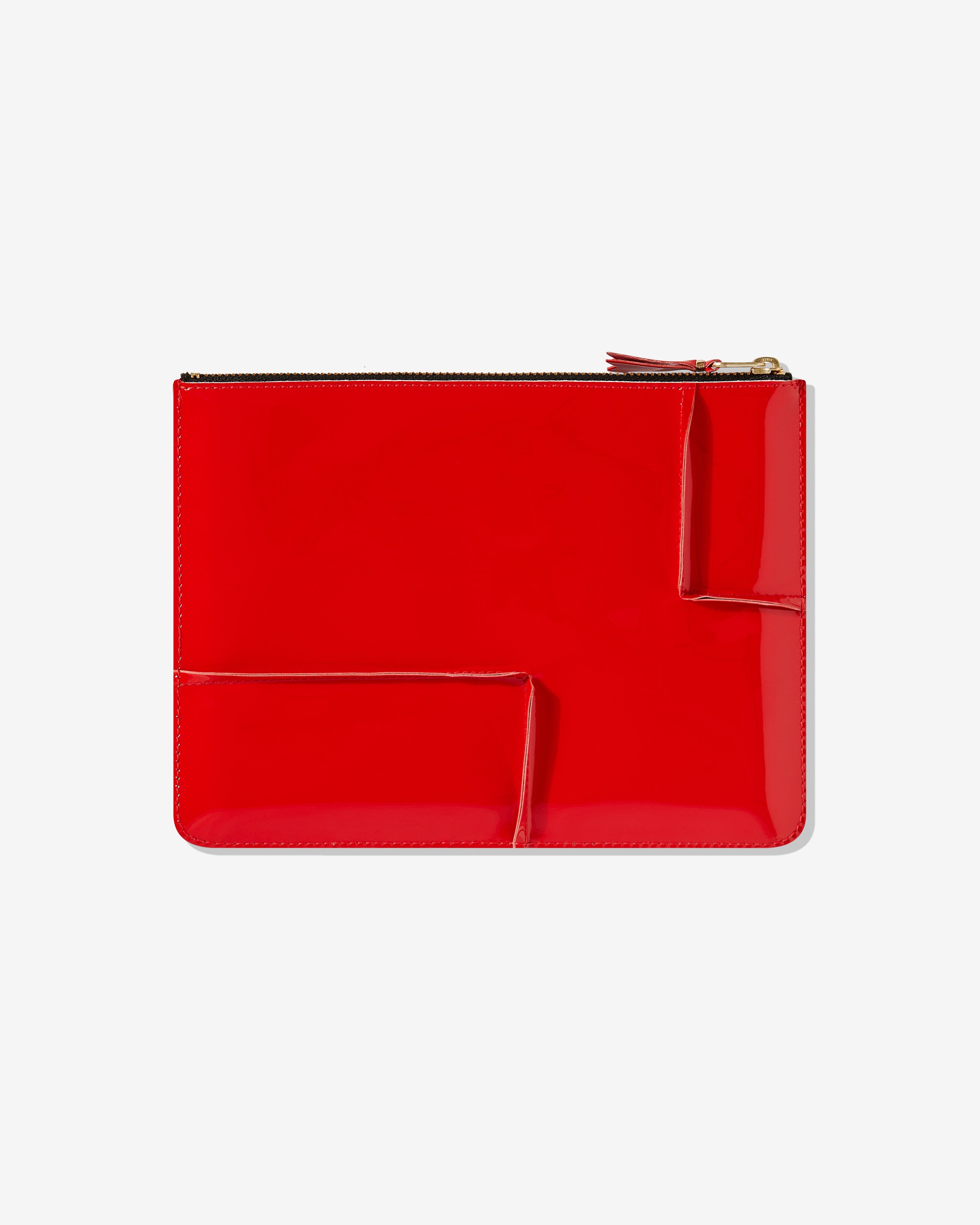 Cdg Wallet - Reversed Hem Zip Pouch - (Red) SA5100RH