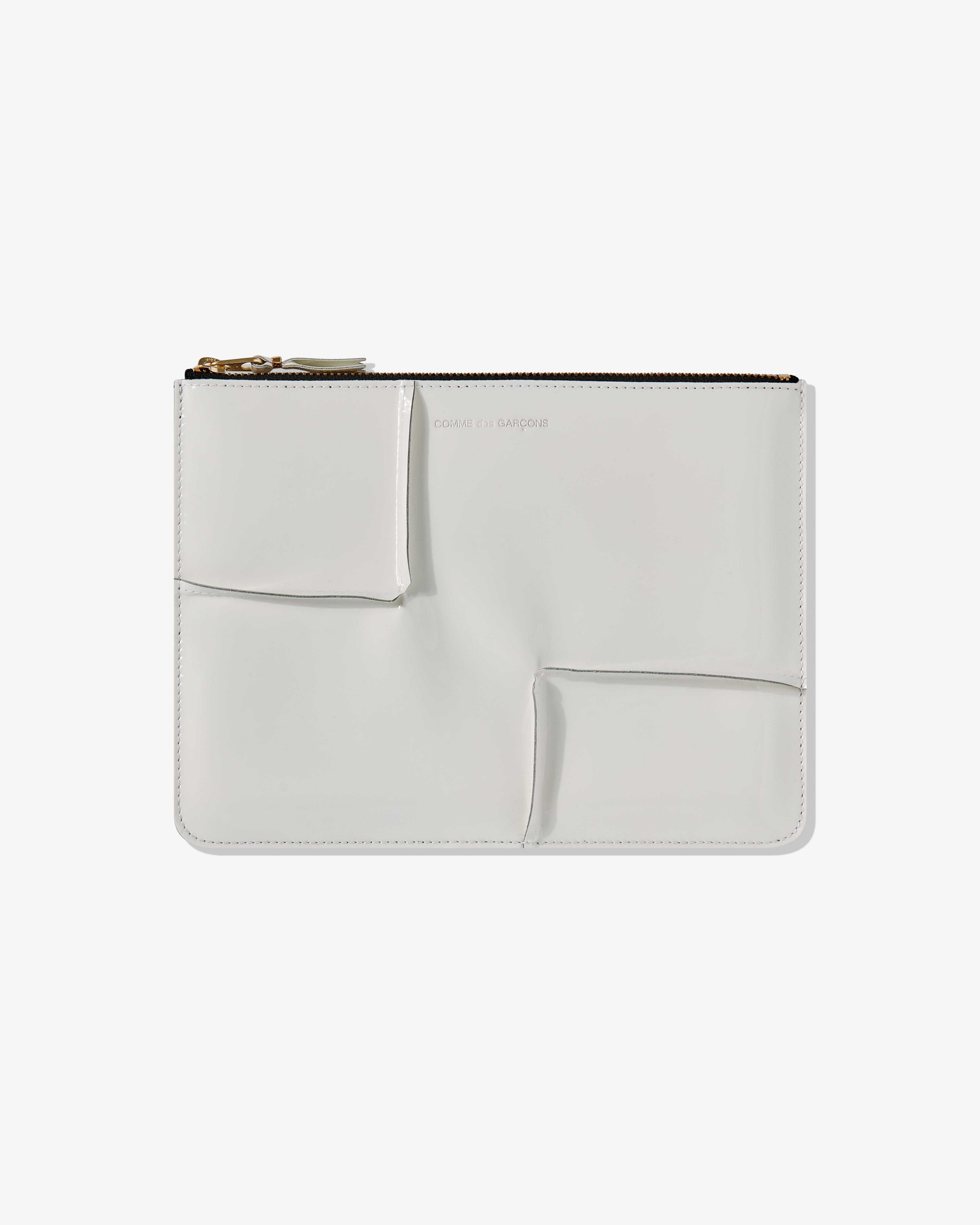 Cdg Wallet - Reversed Hem Zip Pouch - (White) SA5100RH