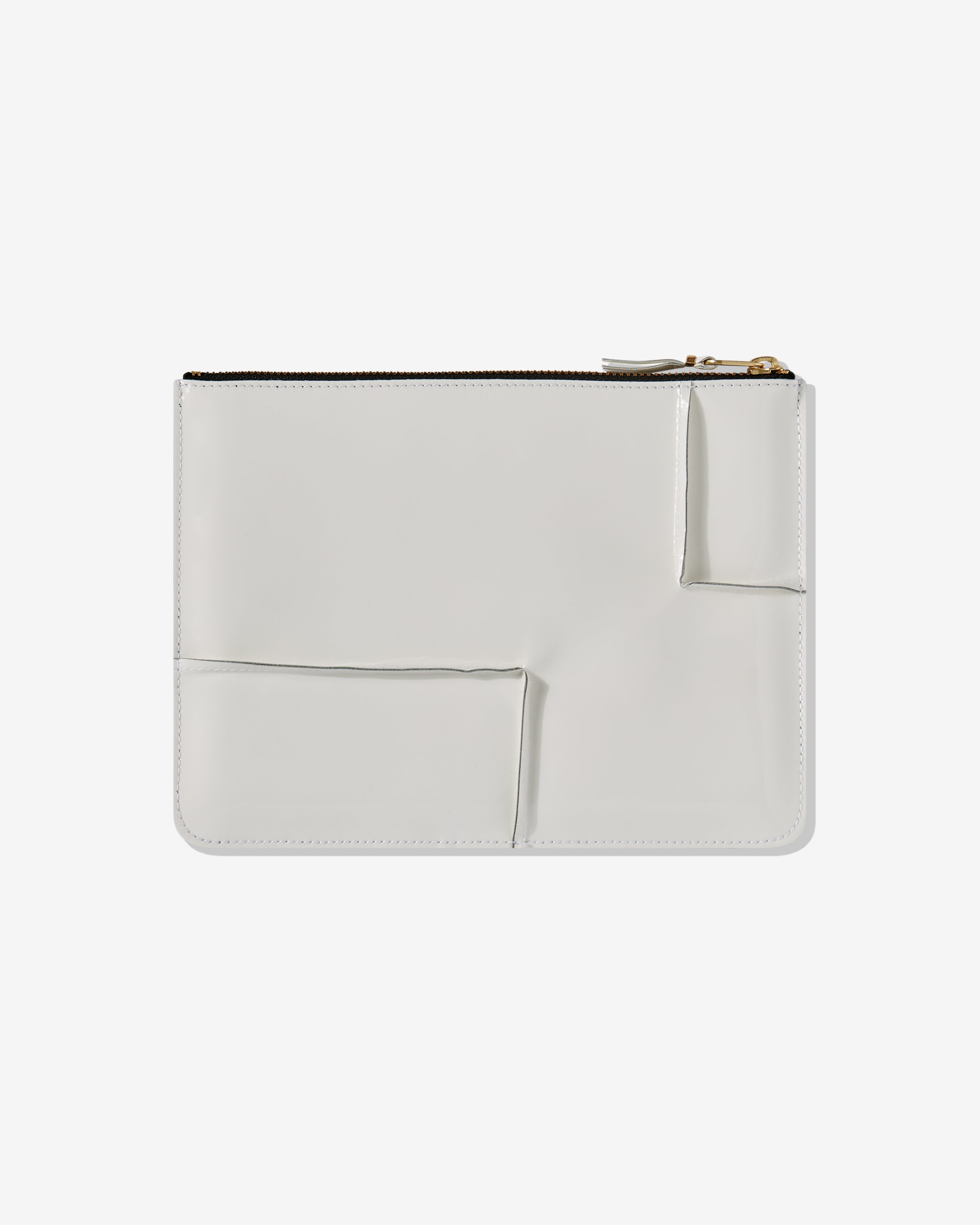 Cdg Wallet - Reversed Hem Zip Pouch - (White) SA5100RH