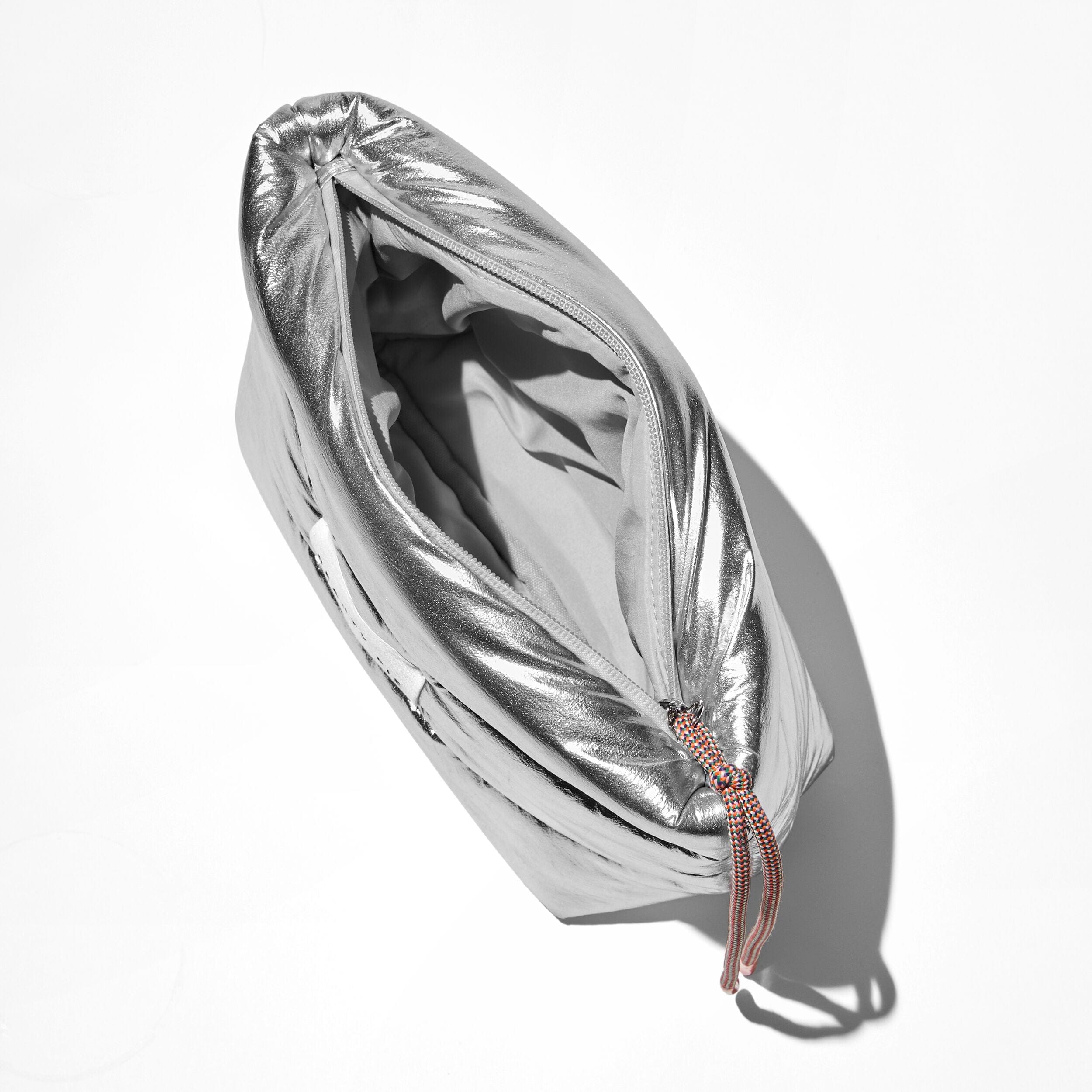 Beauty Pie The Perfectly Puffy Silver Beauty Bag