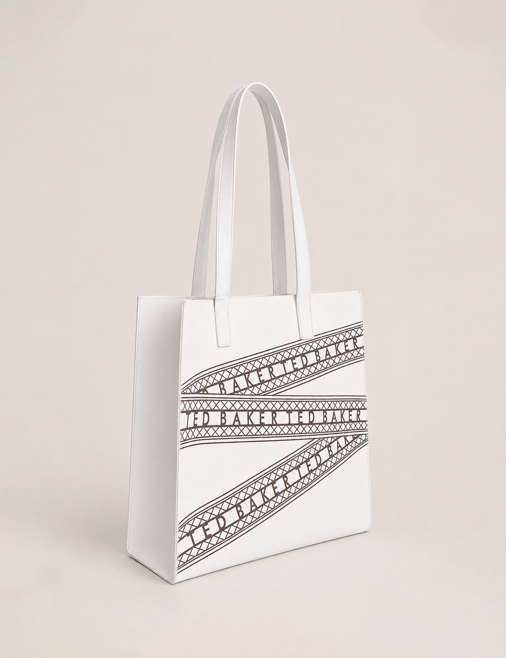 WHITE* Vanese Print Large Icon Bag White