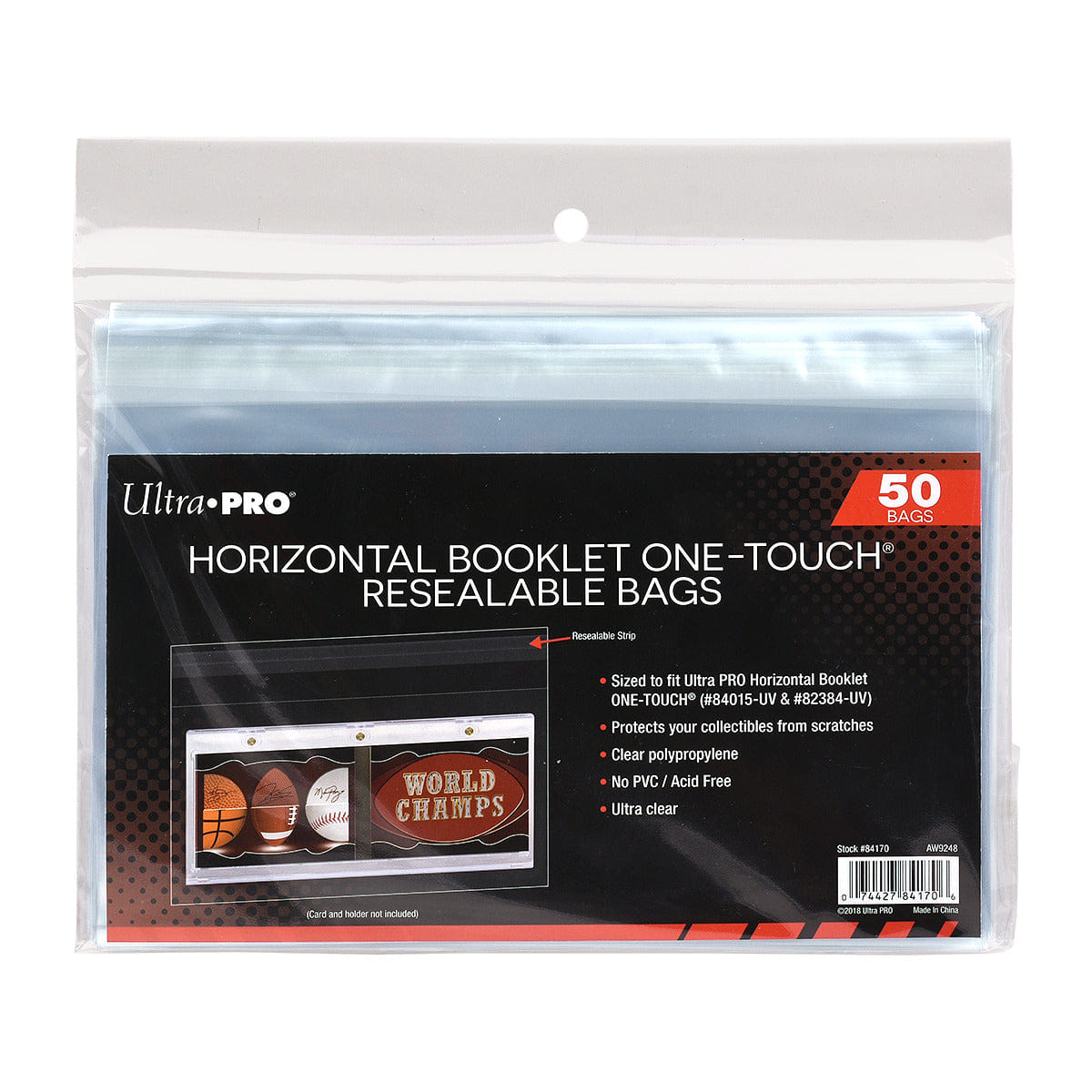Ultra Pro: UP84170 Horizontal Booklet ONE - TOUCH Resealable Bags