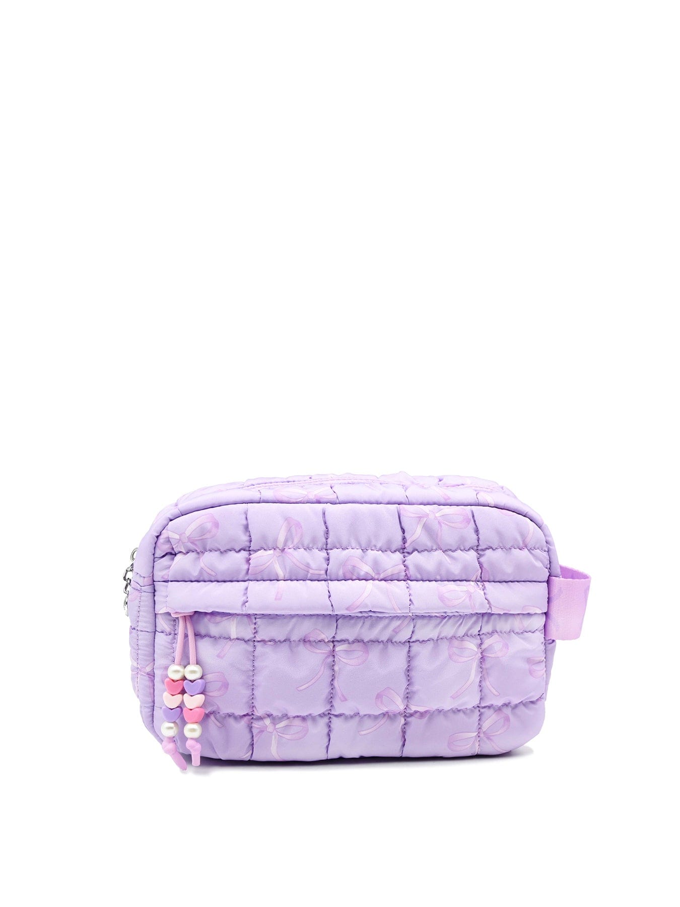OMG Accessories Kids' Bow Print Scrunch Pouch Purple