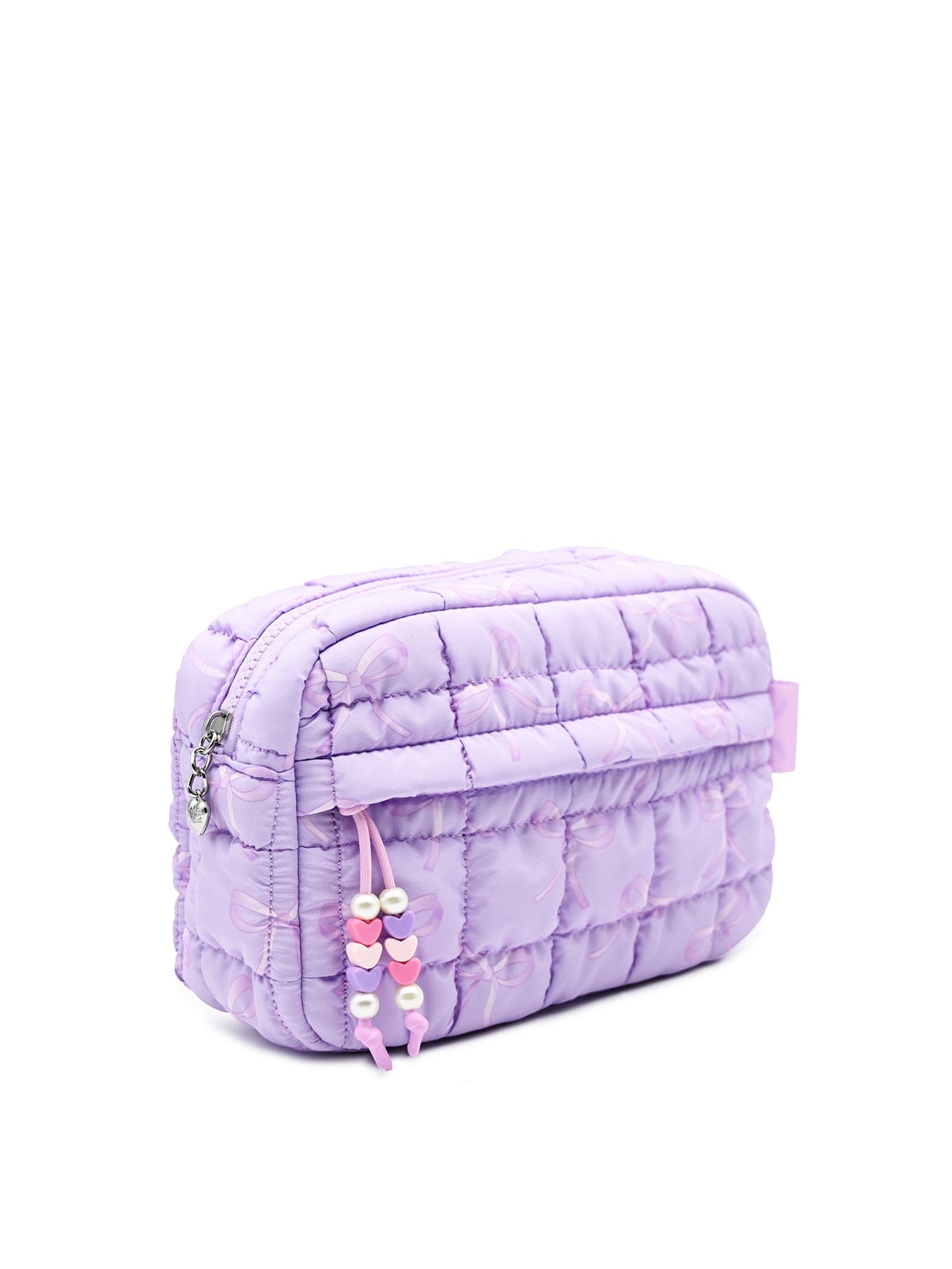 OMG Accessories Kids' Bow Print Scrunch Pouch Purple