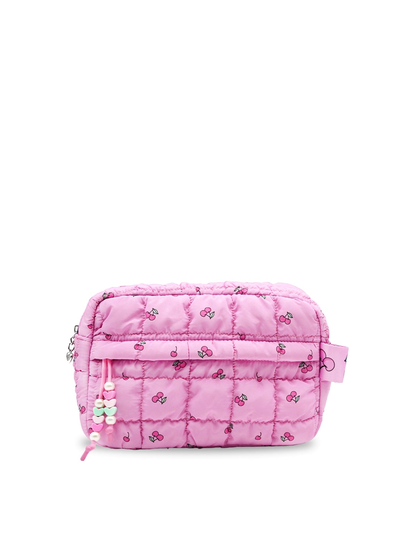 OMG Accessories Kids' Cherry Print Scrunch Pouch Pink