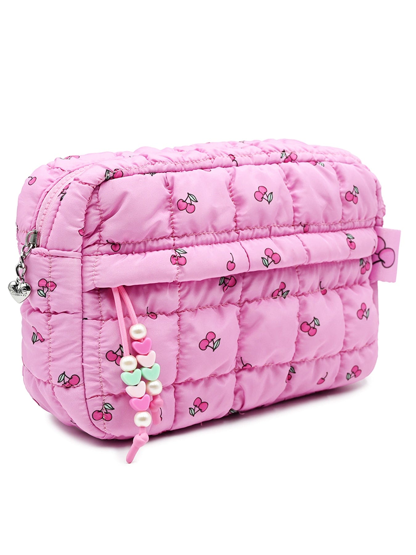 OMG Accessories Kids' Cherry Print Scrunch Pouch Pink