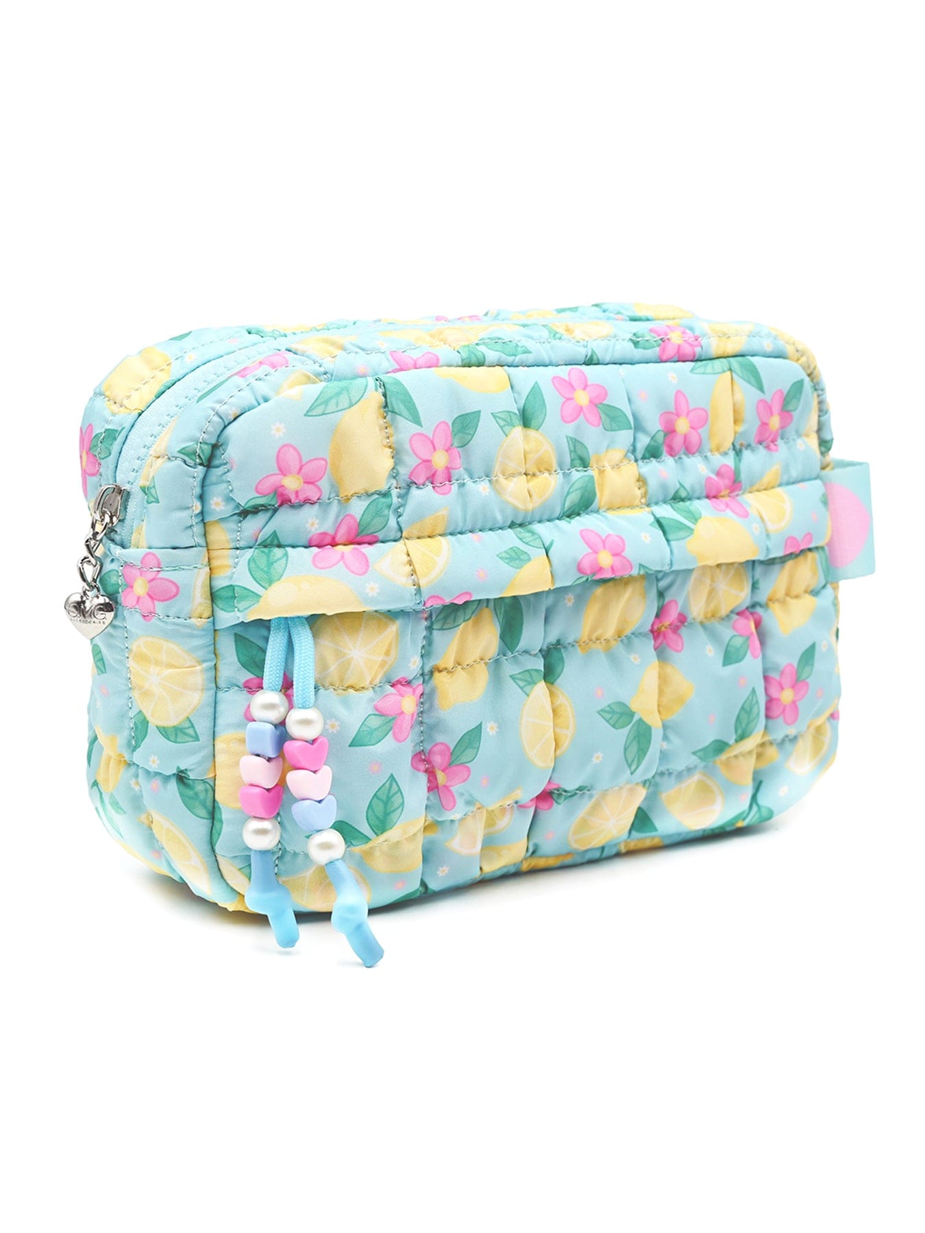 OMG Accessories Kids' Lemon Floral Scrunch Pouch Blue