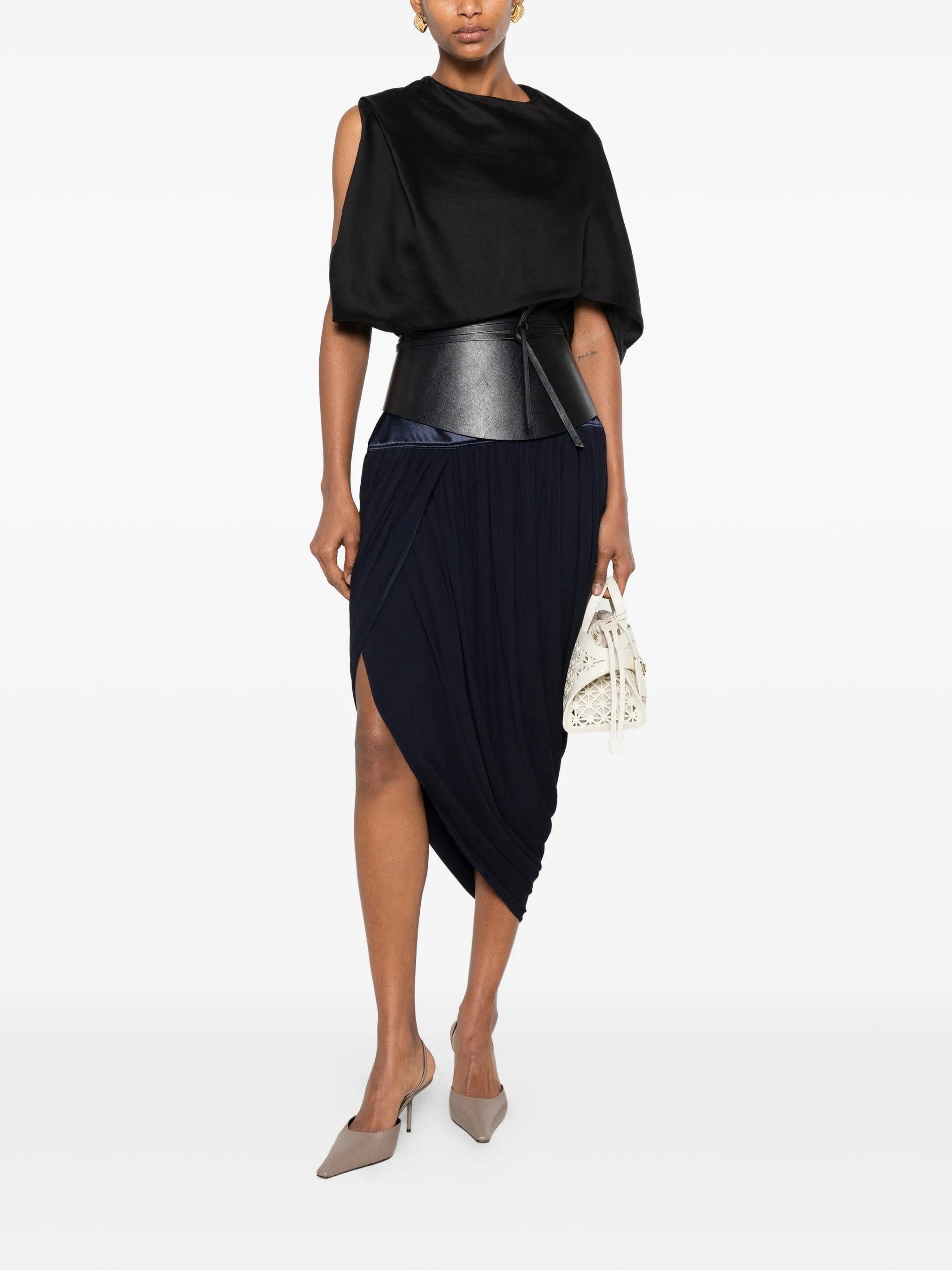 Ferragamo draped asymmetric skirt