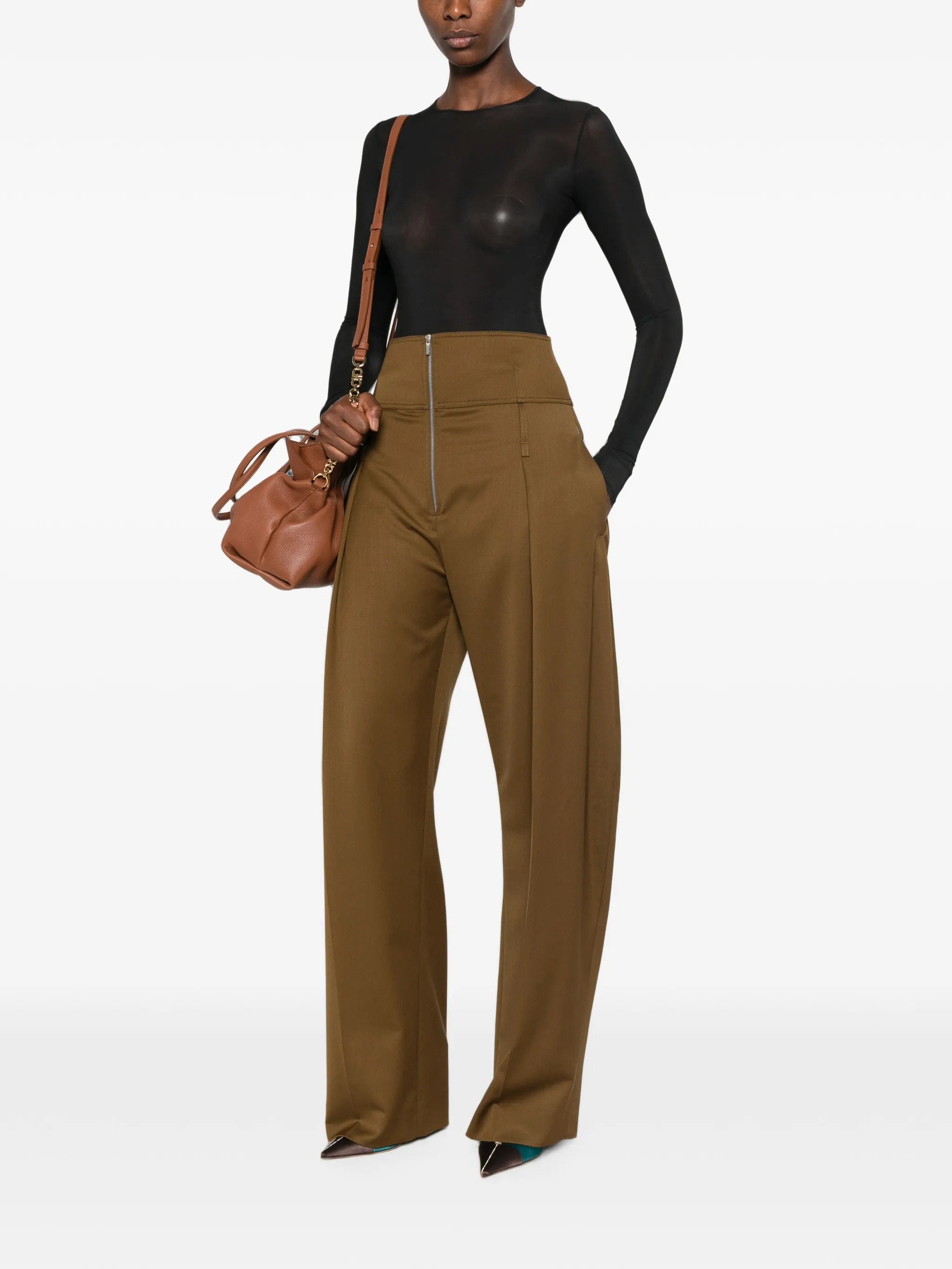 Ferragamo high - waisted wide - leg trousers