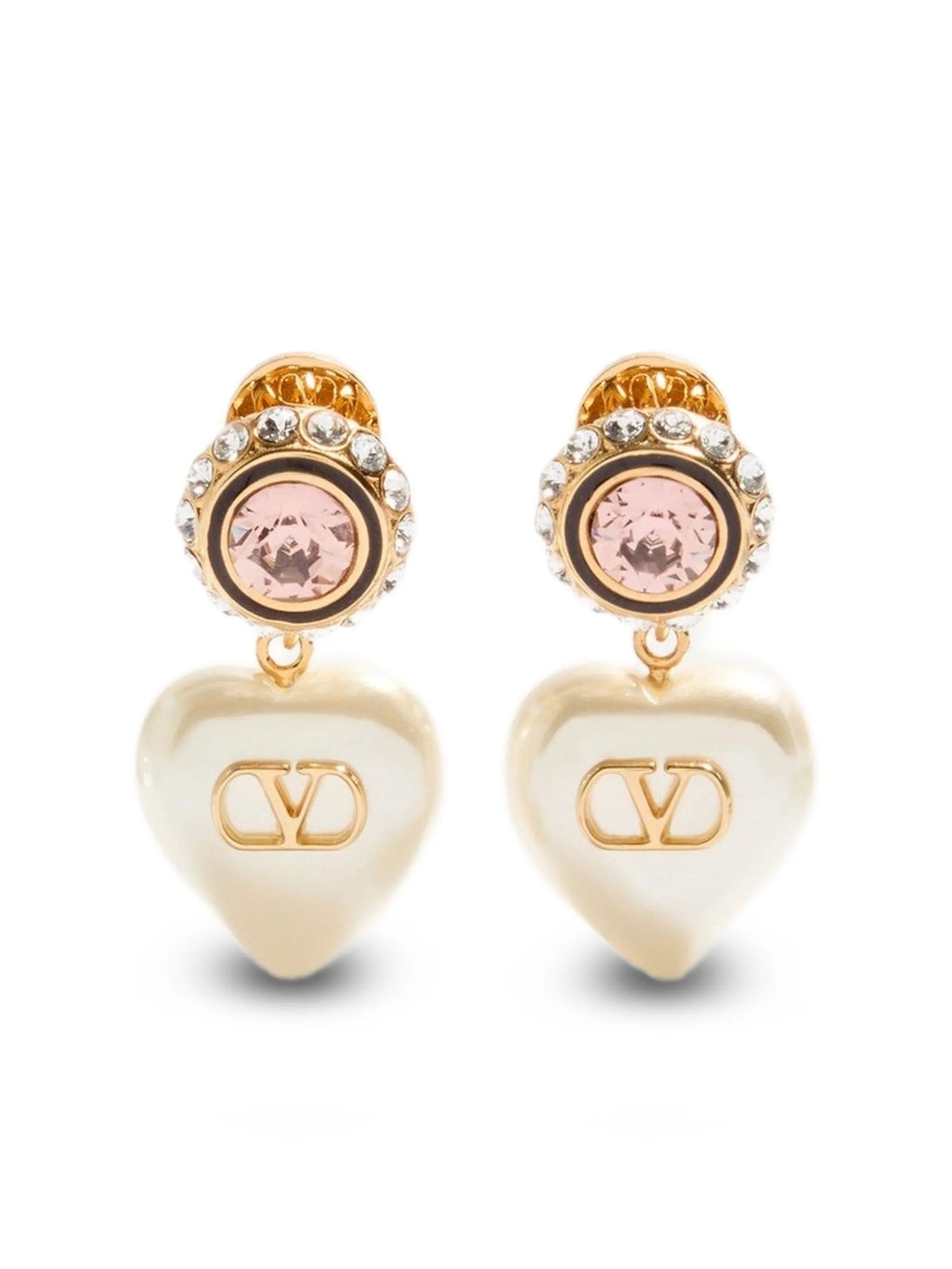 Valentino Garavani v - logo signature heart - pendant earrings