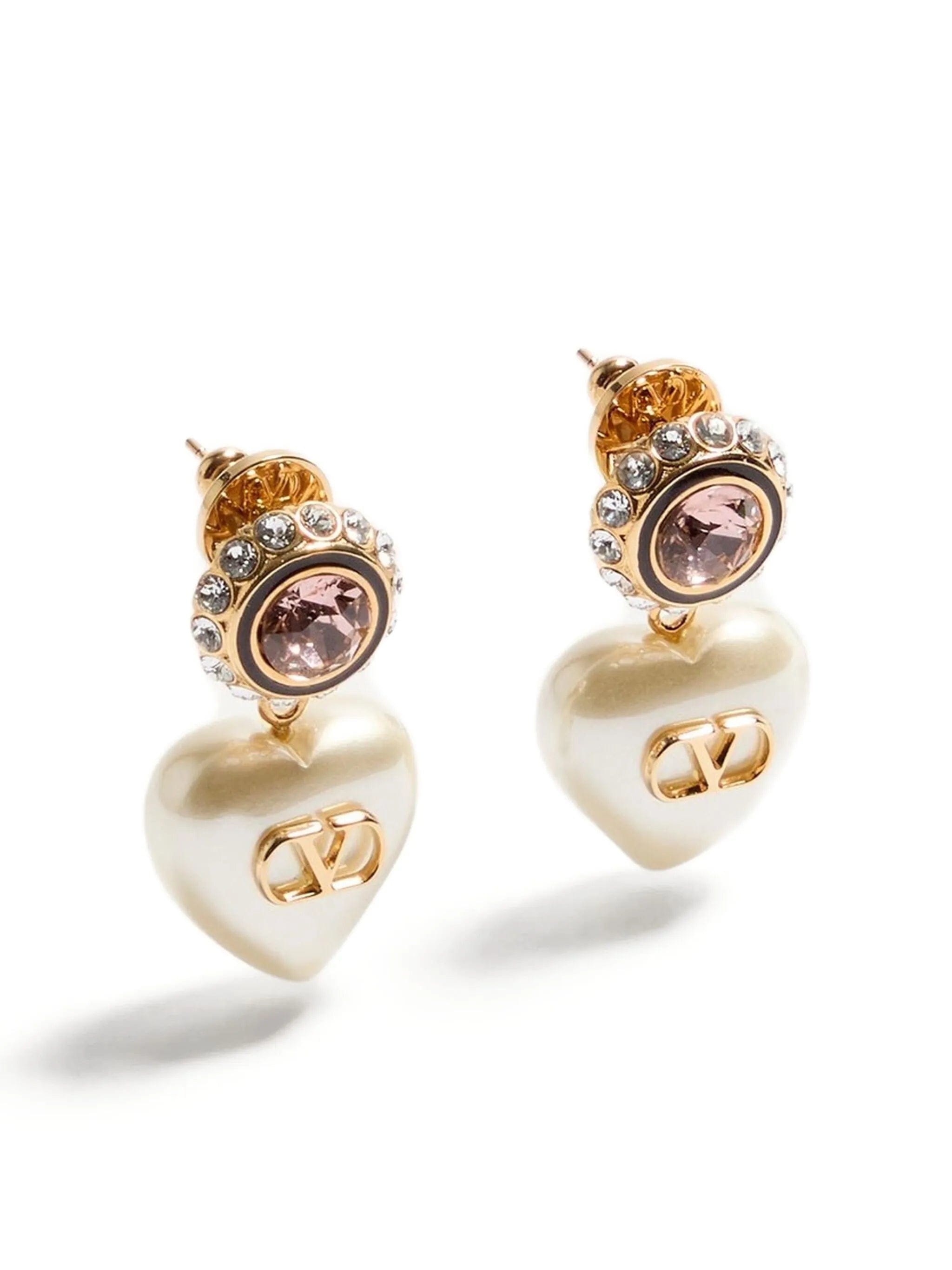 Valentino Garavani v - logo signature heart - pendant earrings