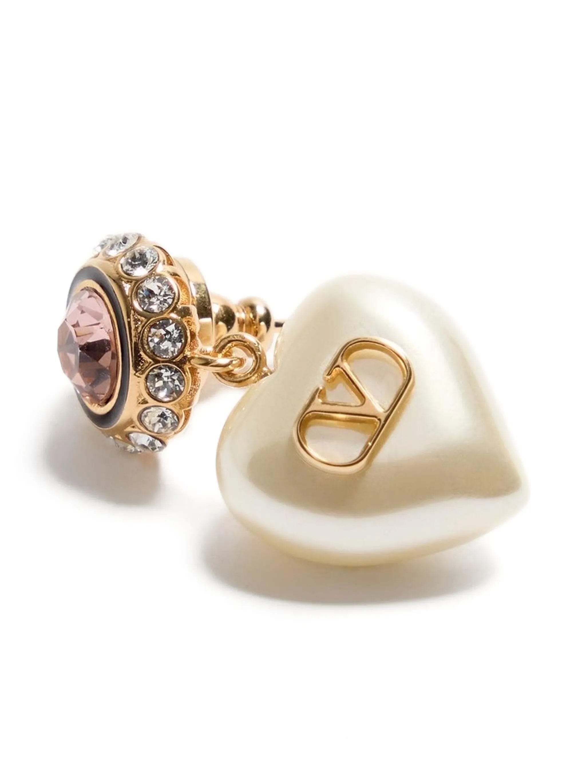 Valentino Garavani v - logo signature heart - pendant earrings