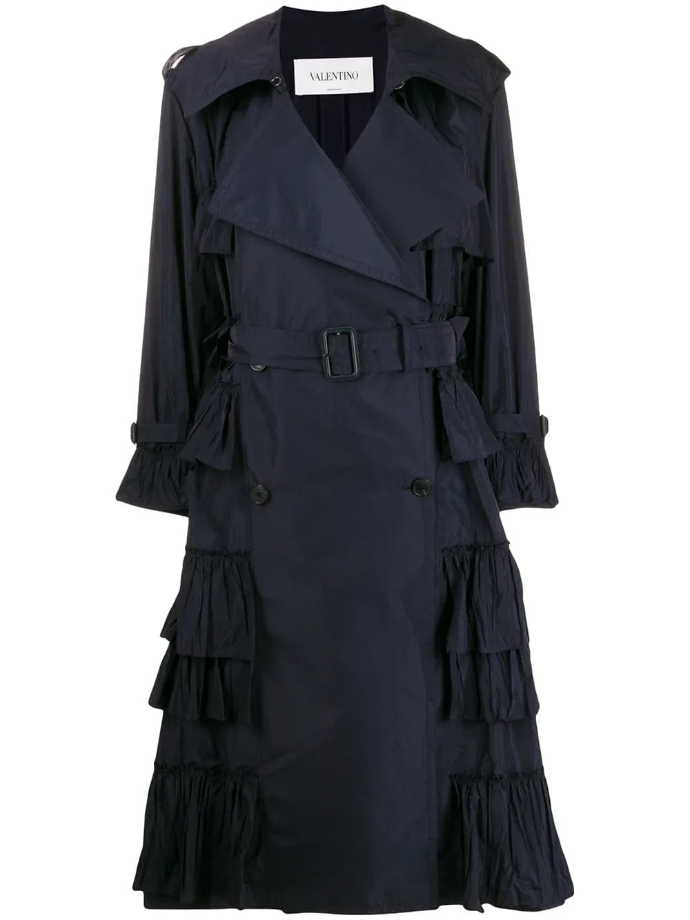 Valentino Garavani Double - Breasted Tiered Trench Coat