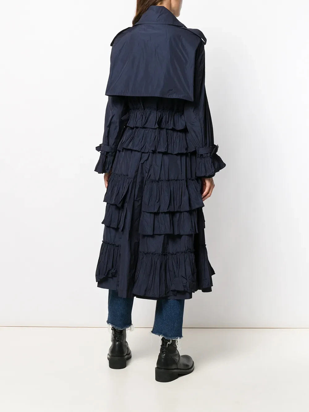 Valentino Garavani Double - Breasted Tiered Trench Coat