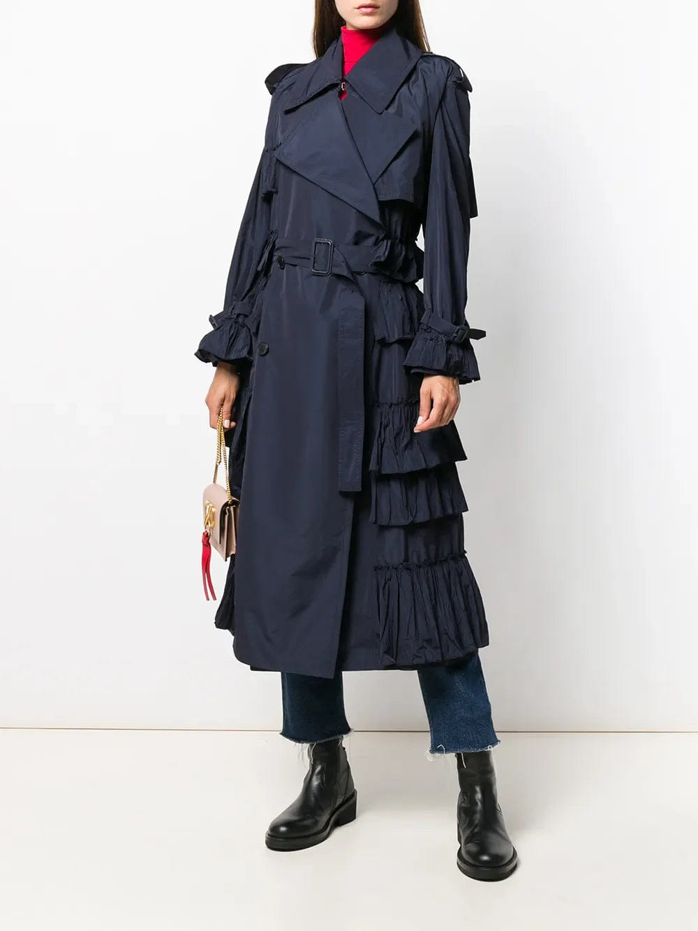 Valentino Garavani Double - Breasted Tiered Trench Coat