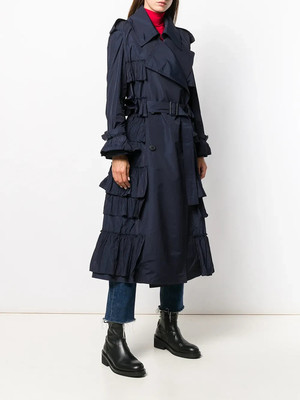 Valentino Garavani Double - Breasted Tiered Trench Coat