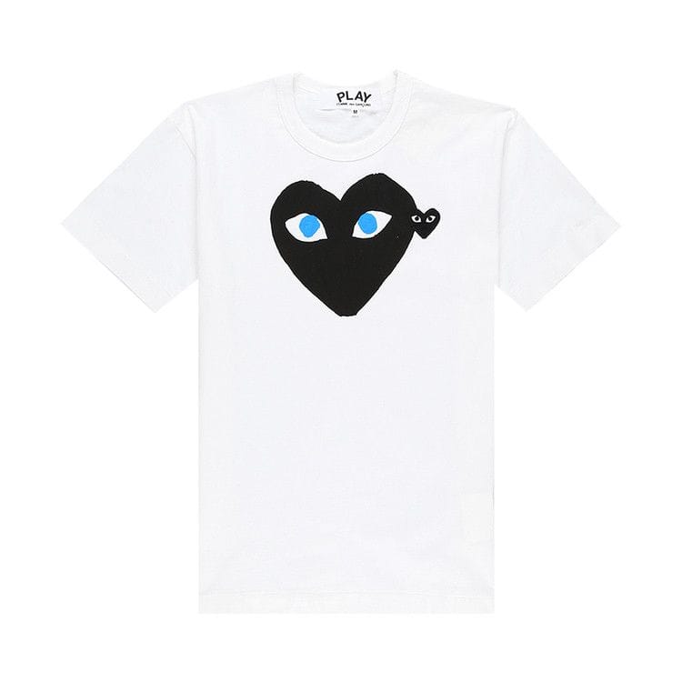 Comme des Garçons Shorts-Sleeve Play T-Shirt With Black Heart White