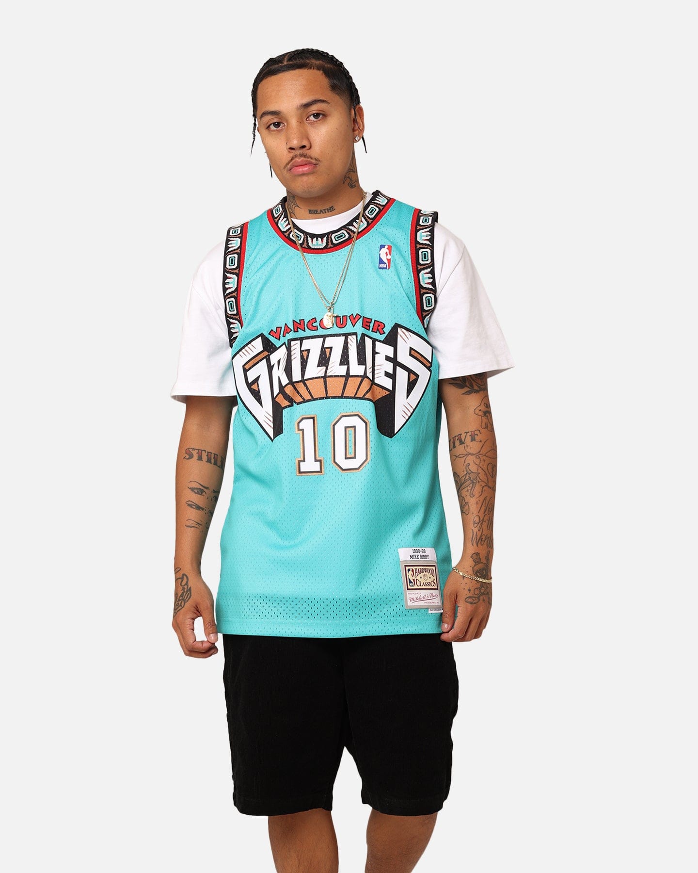 Mitchell & NESS Vancouver Grizzlies Mike Bibby '98 - '99 #10 Swingman Jersey Teal