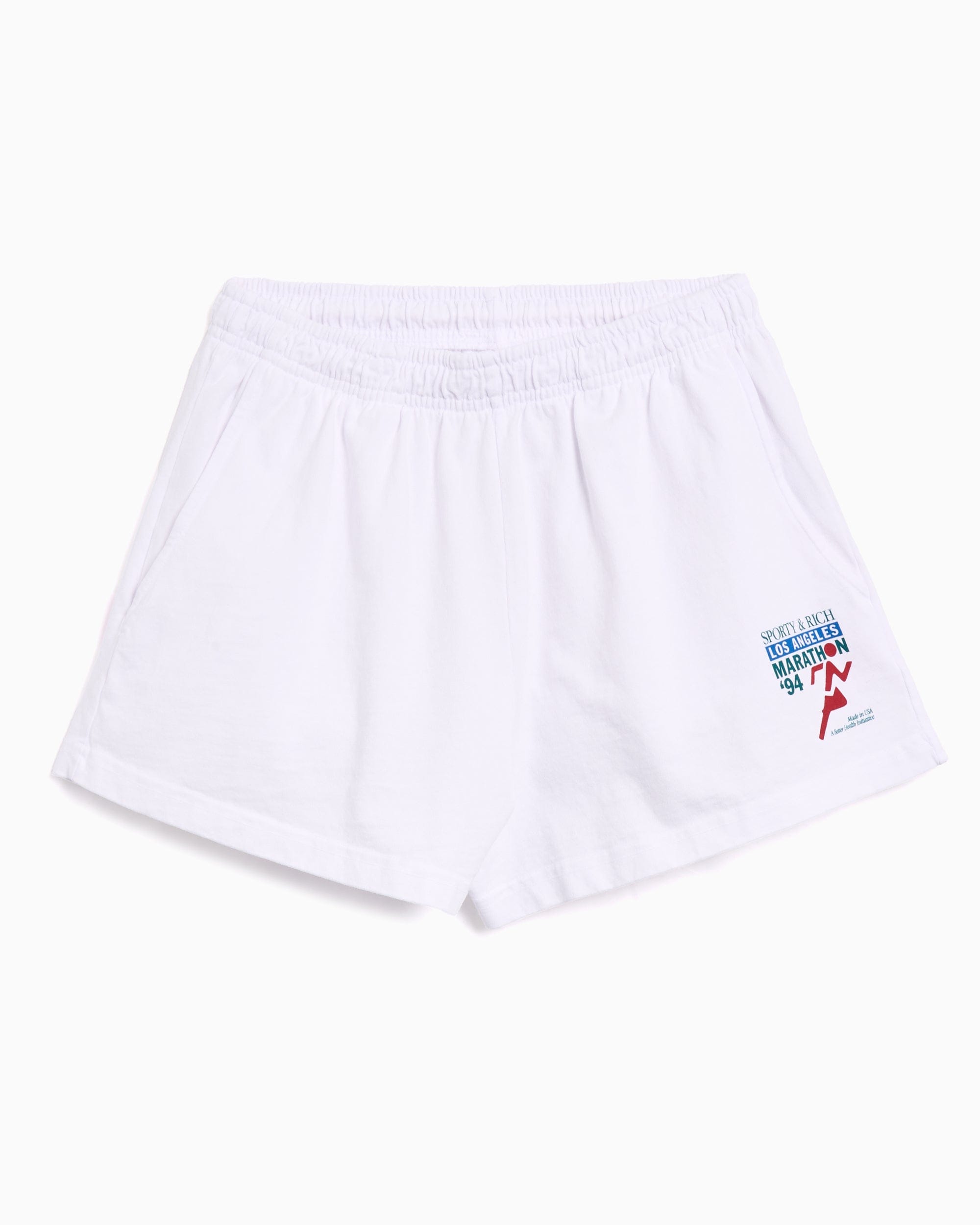 Sporty & Rich Pantalones cortos Crop Sporty & Rich LA Marathon Disco para mujer