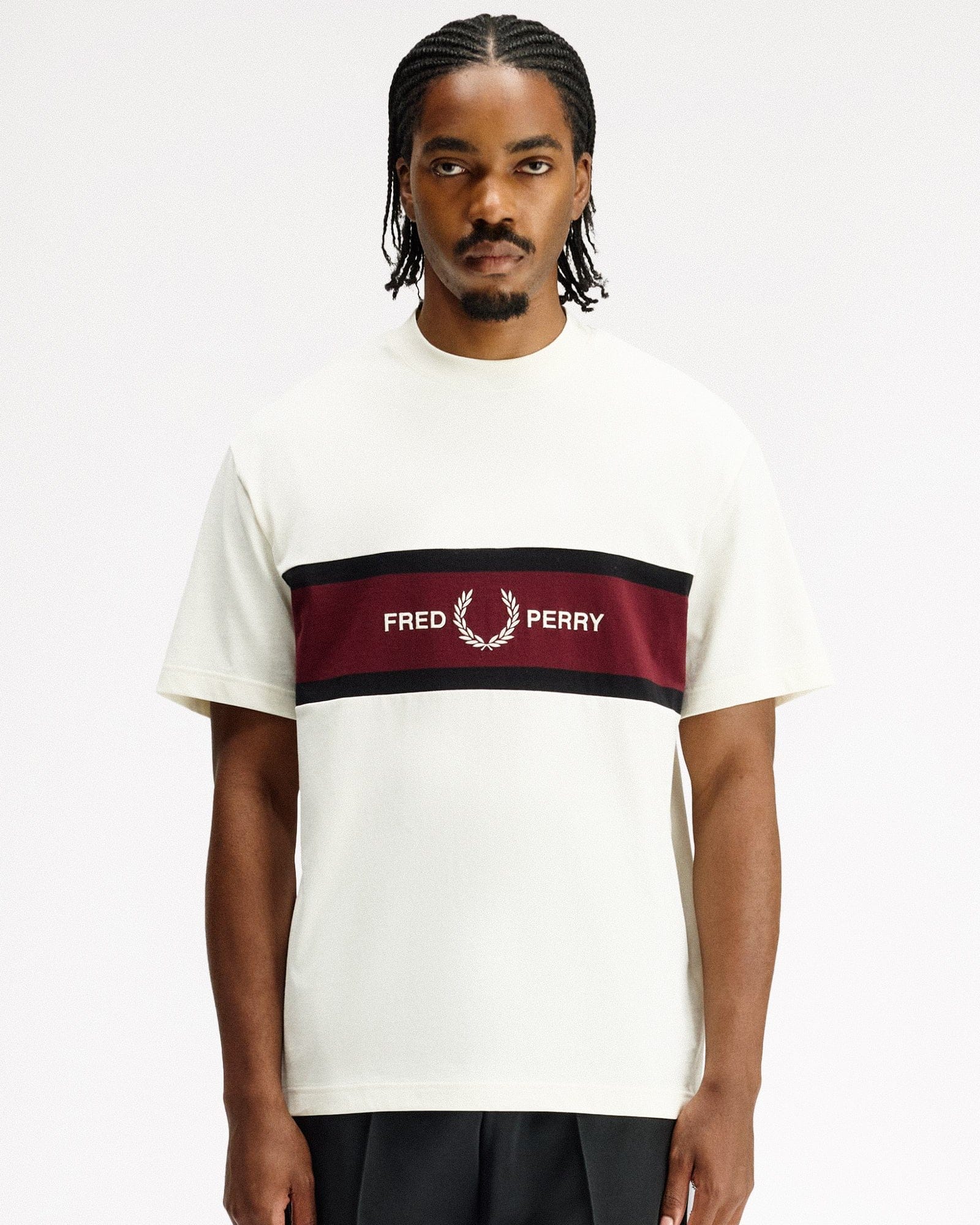 Fred Perry Embroidered Panel T - Shirt