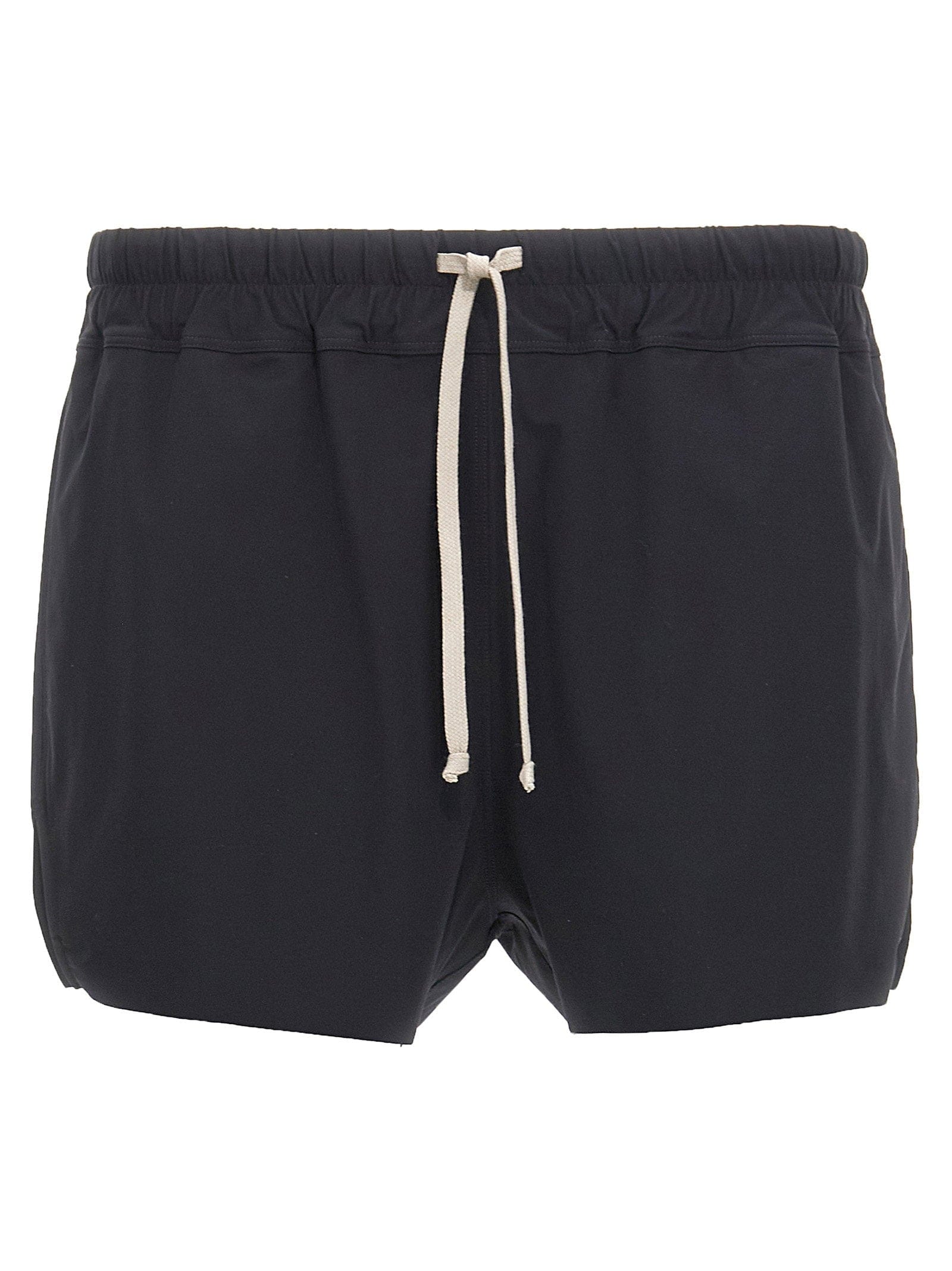 Rick Owens Live Cut Hem Swim Shorts — Black