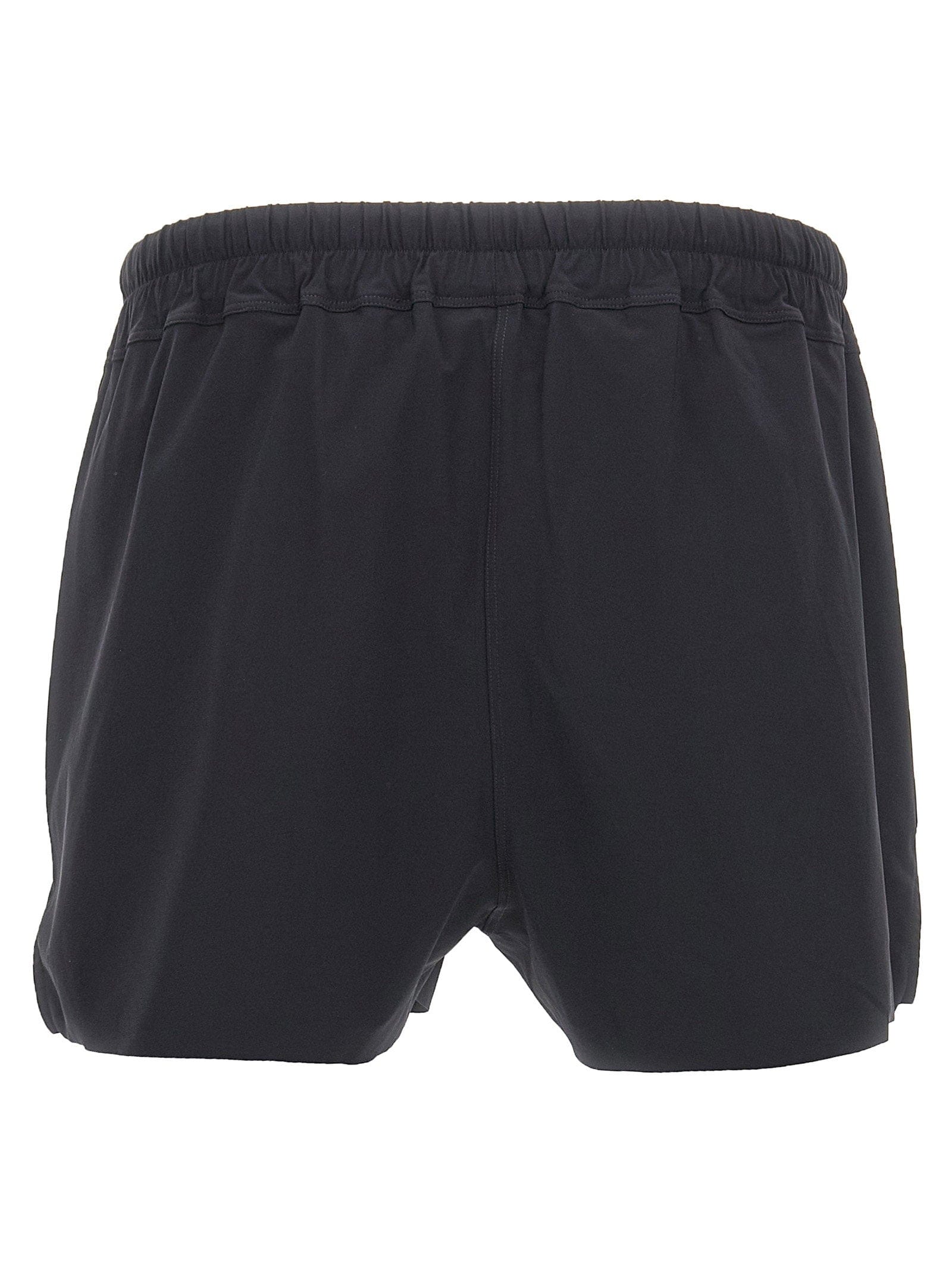 Rick Owens Live Cut Hem Swim Shorts — Black