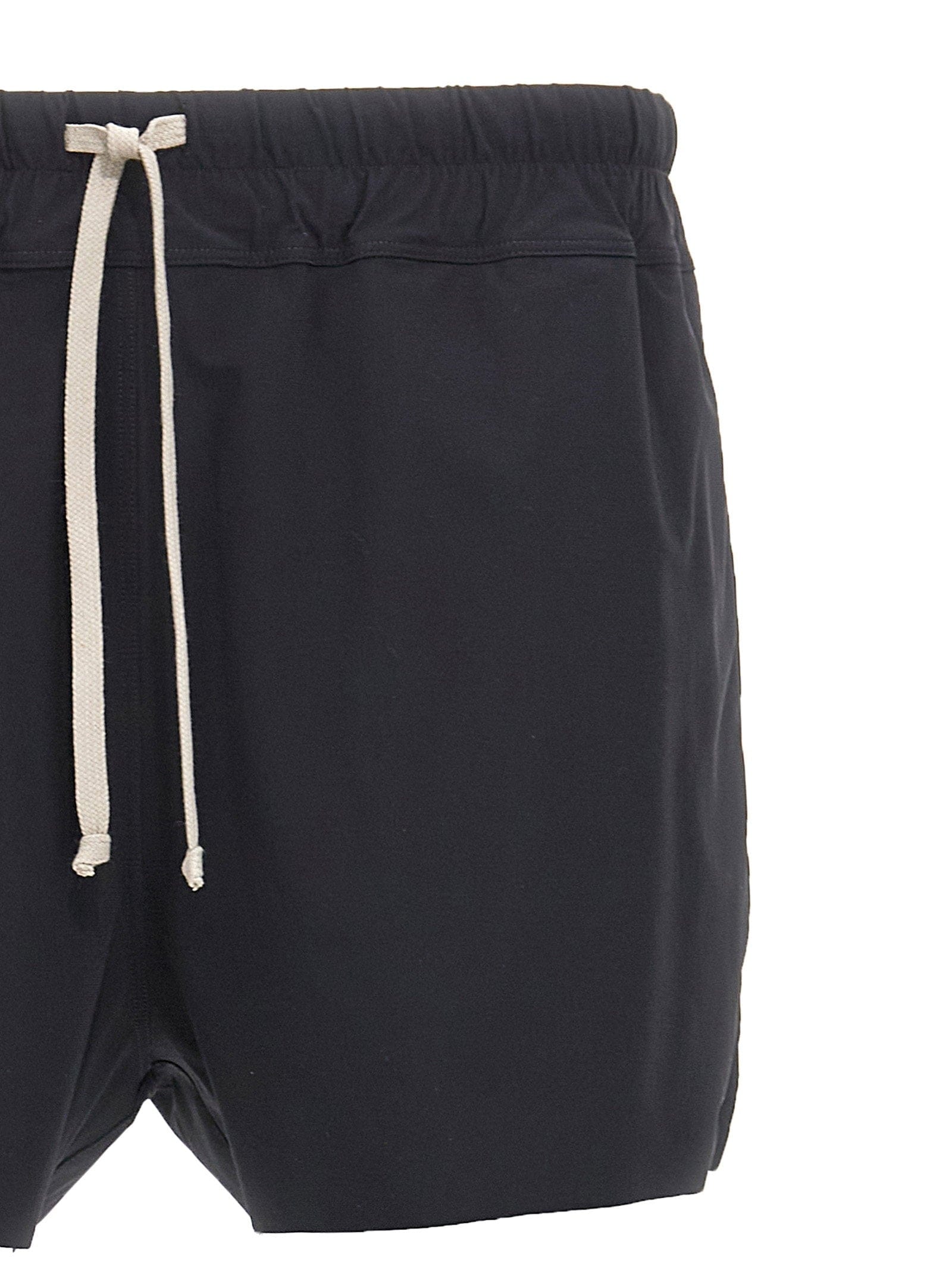 Rick Owens Live Cut Hem Swim Shorts — Black