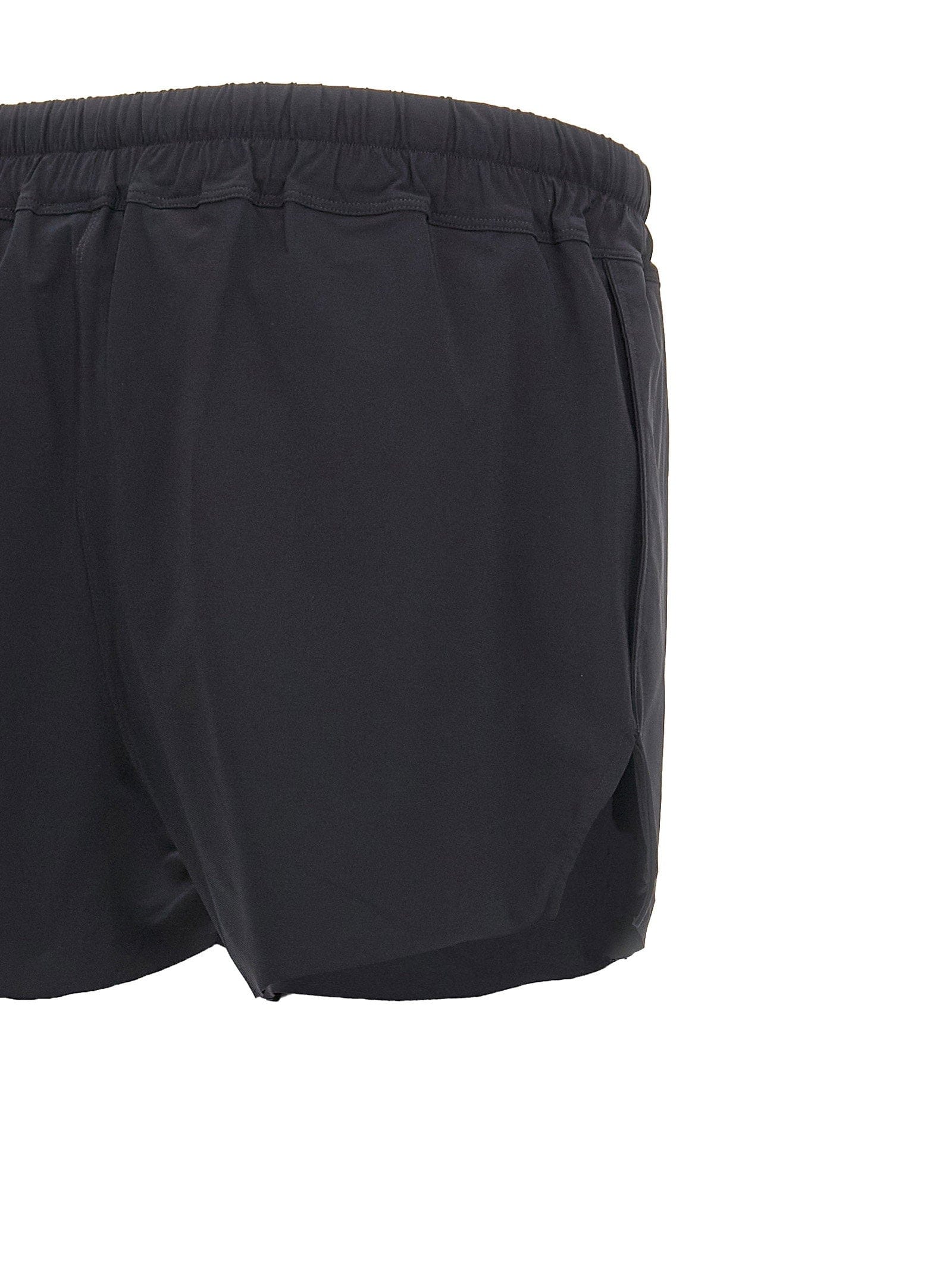 Rick Owens Live Cut Hem Swim Shorts — Black