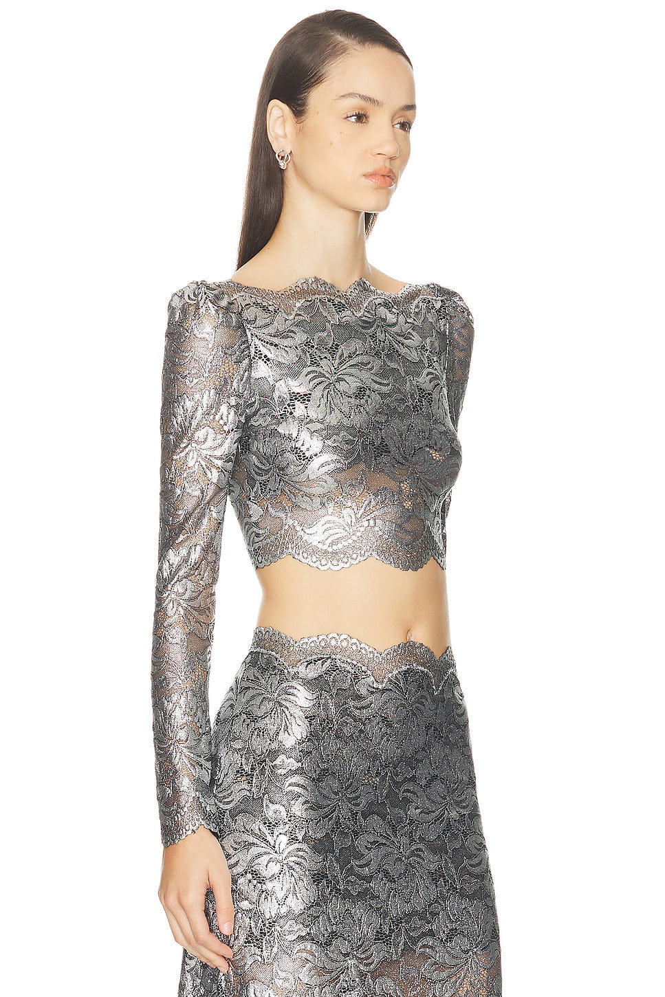 Rabanne Lace Cropped Top