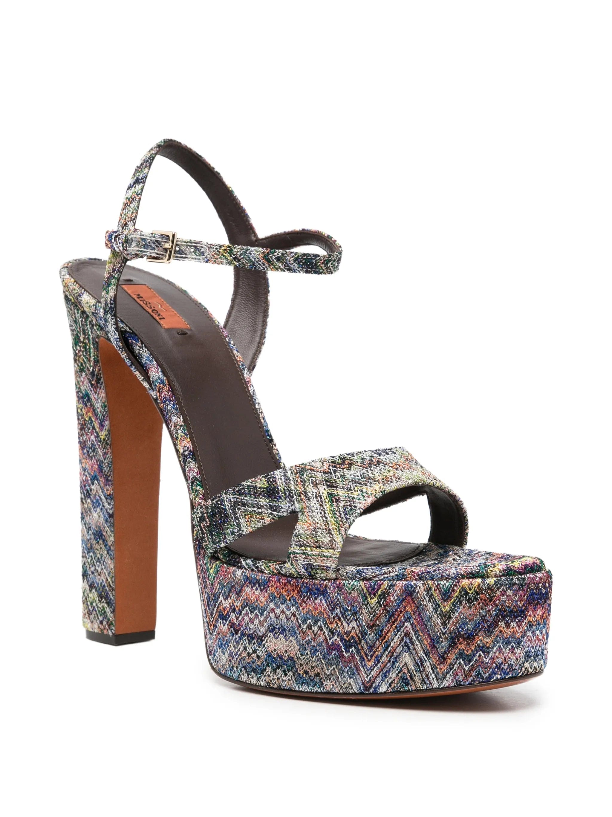 Missoni zigzag - knit heeled sandals