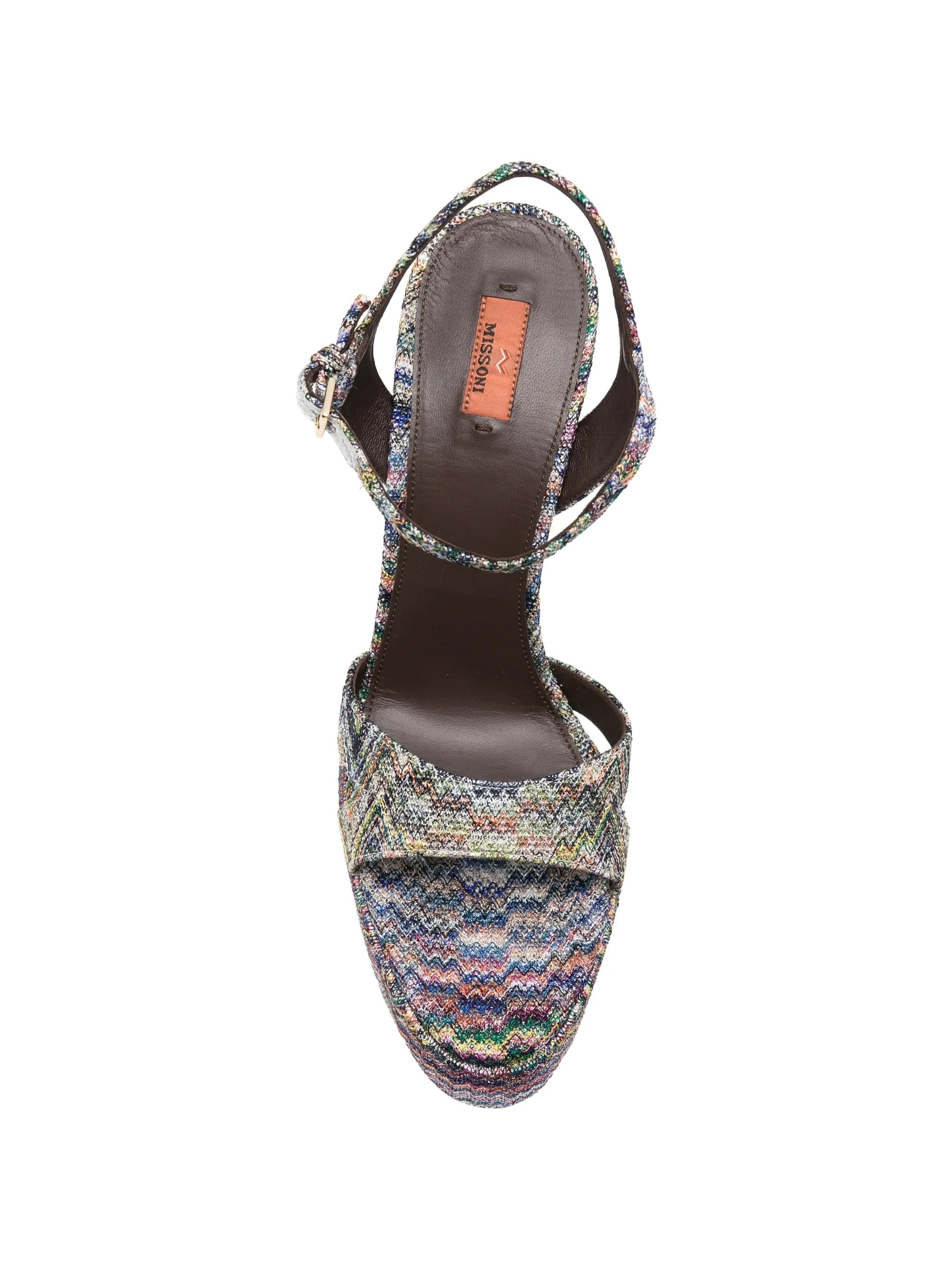 Missoni zigzag - knit heeled sandals
