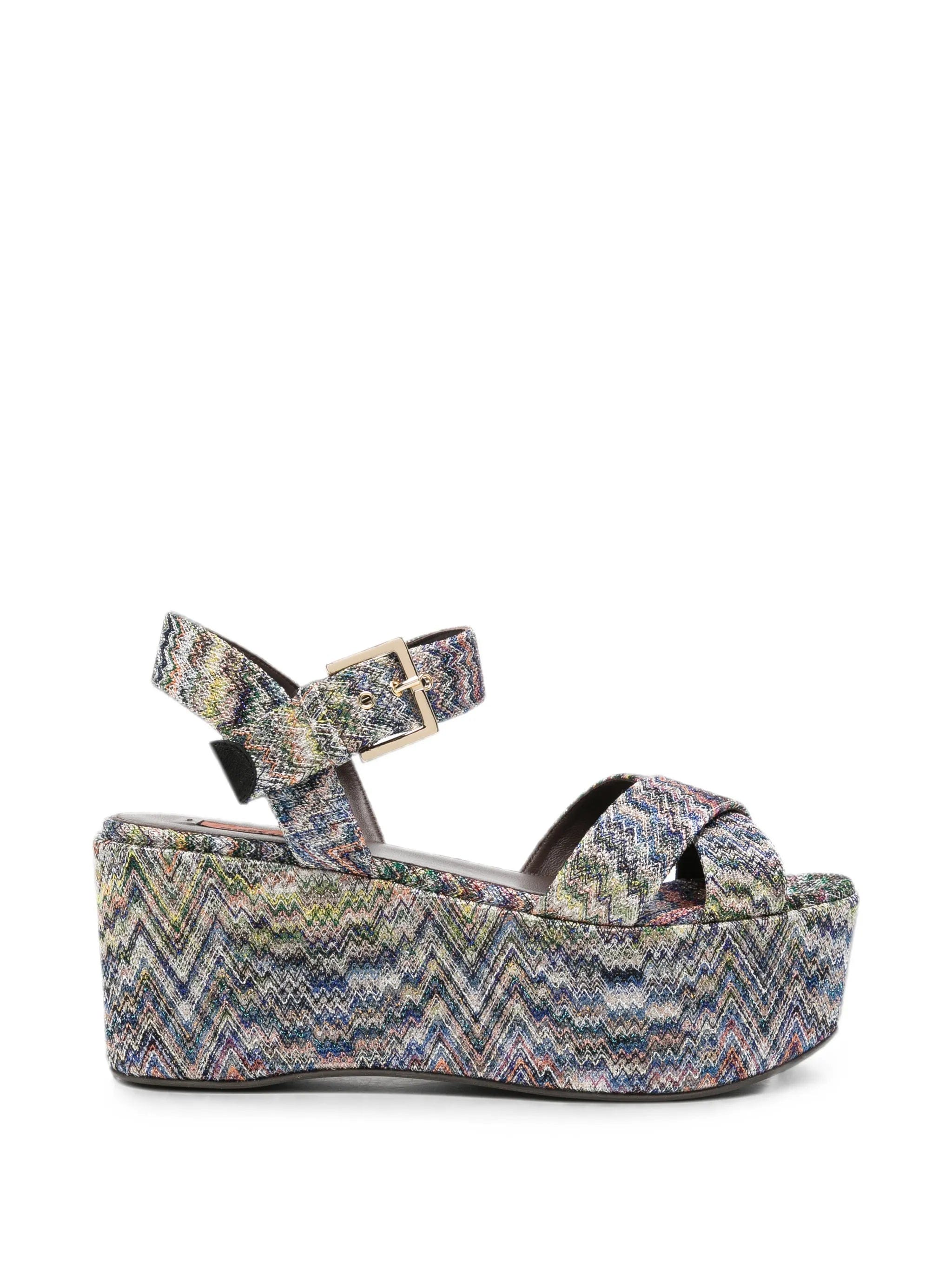Missoni zigzag - knit platform sandals