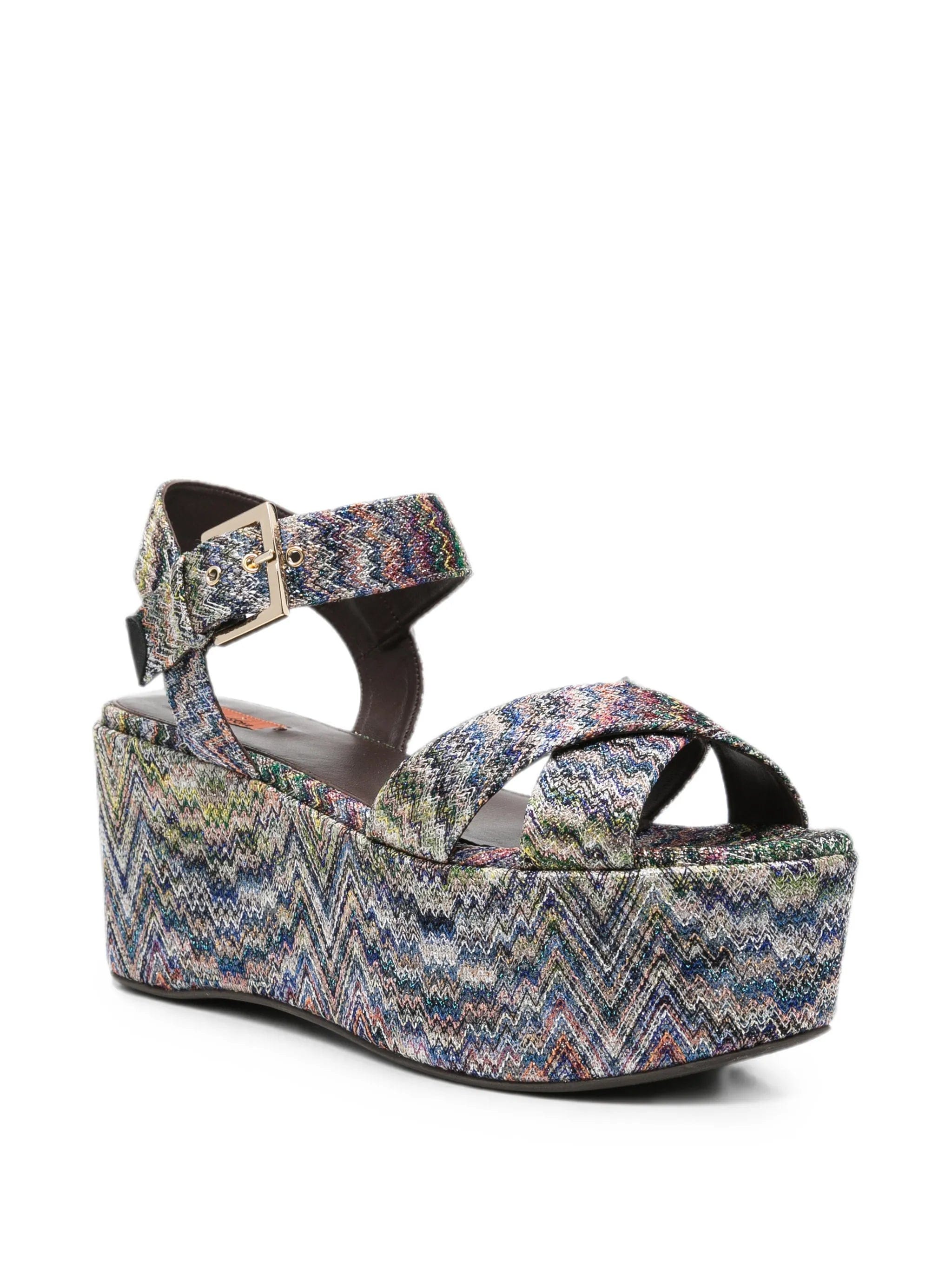 Missoni zigzag - knit platform sandals