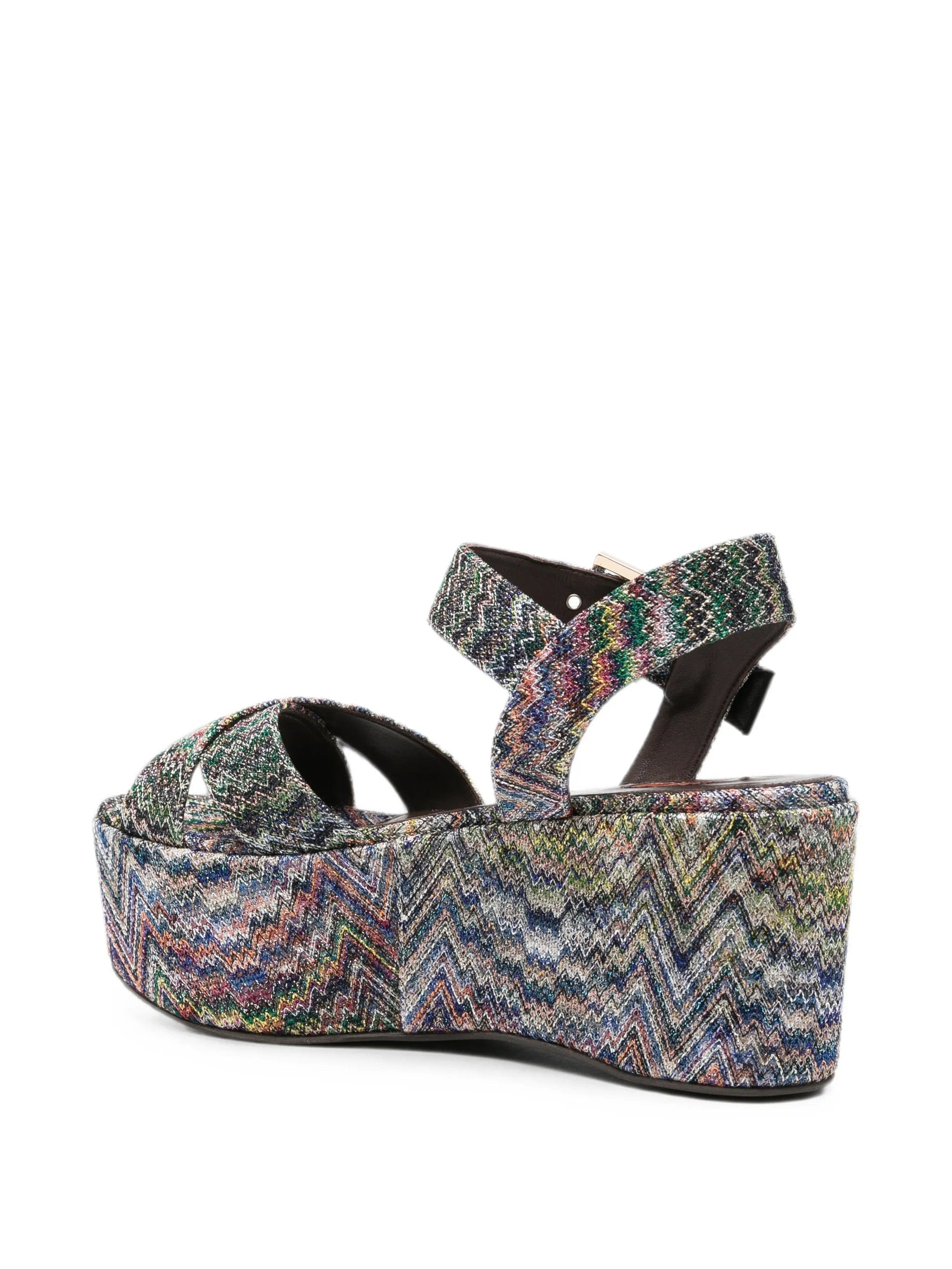 Missoni zigzag - knit platform sandals