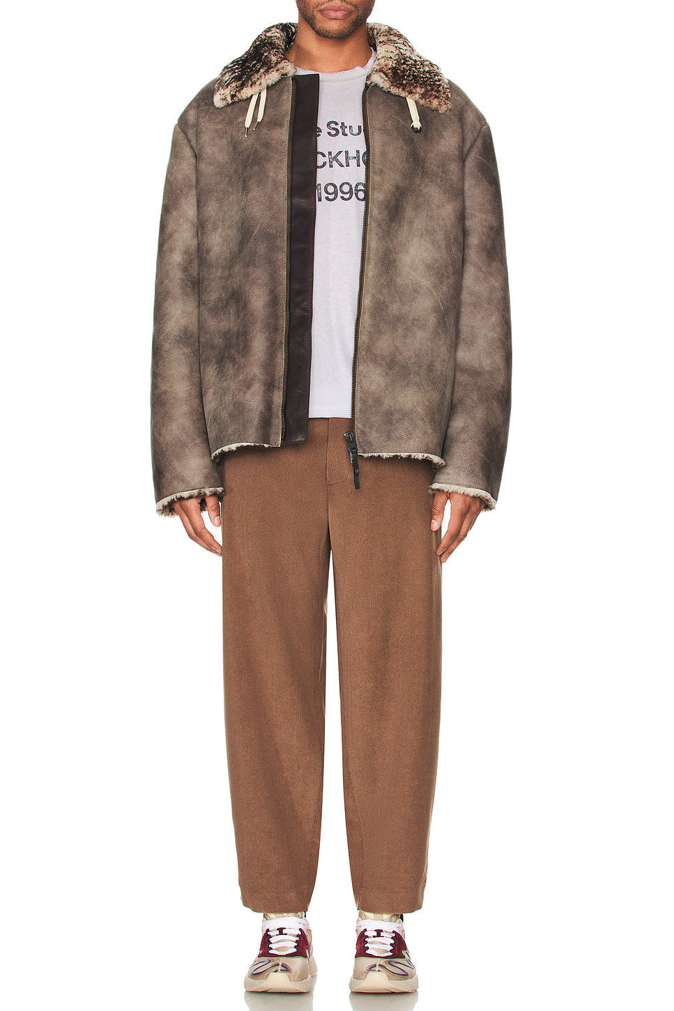 Acne Studios Edden U 1996 T - Shirt in Dusty White