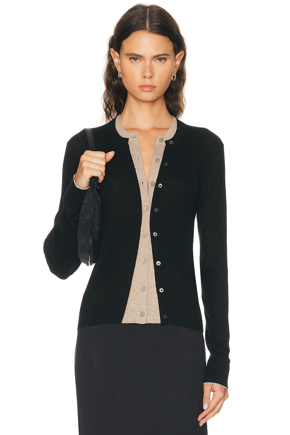Acne Studios Kalet Silk Wool Cardigan