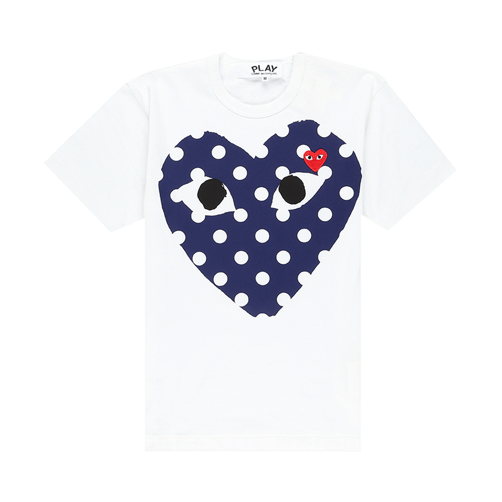 Comme des Garçons PLAY Polka Dot Heart T-Shirt White