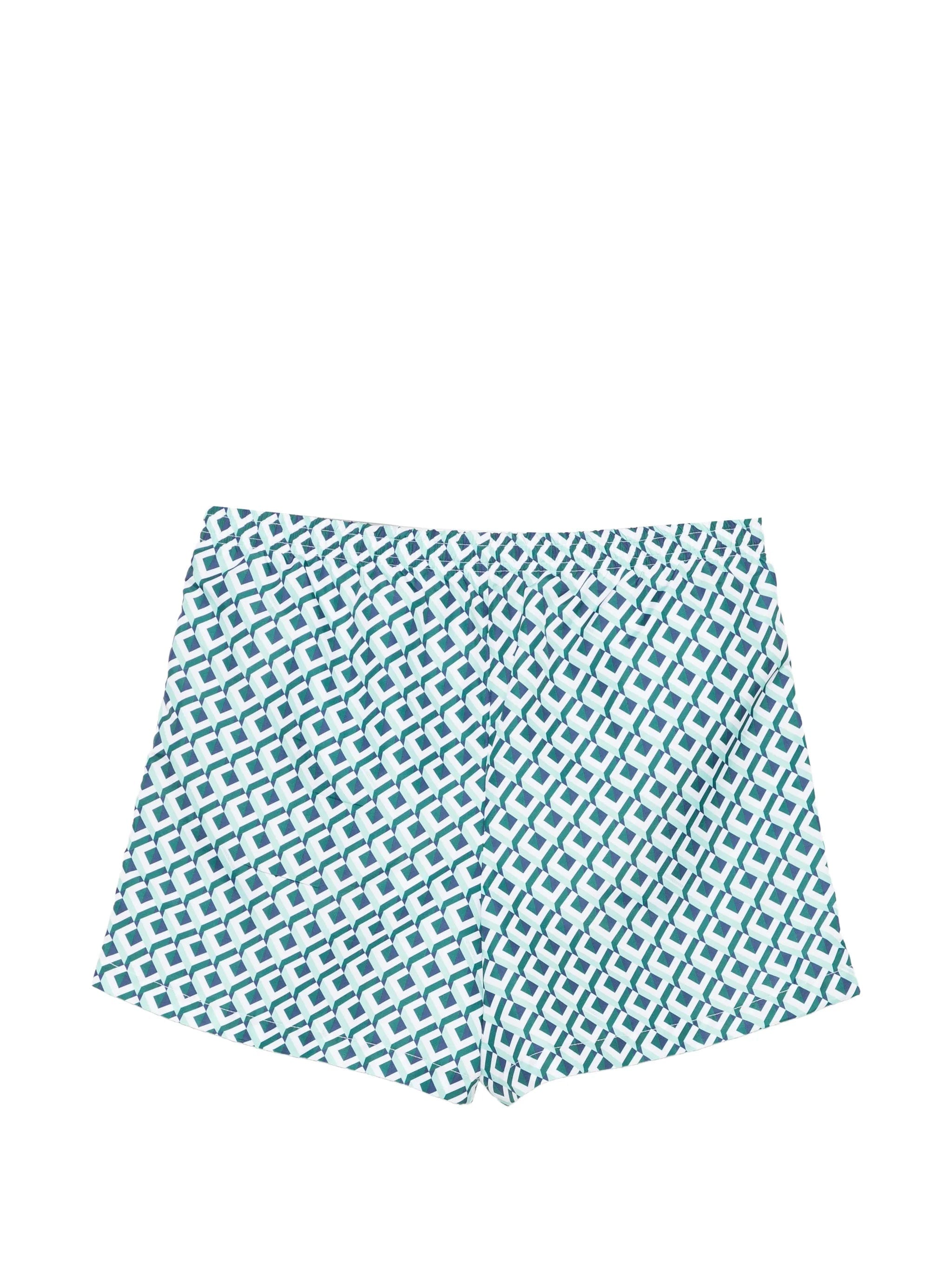 Casablanca print - detail pocket swim shorts