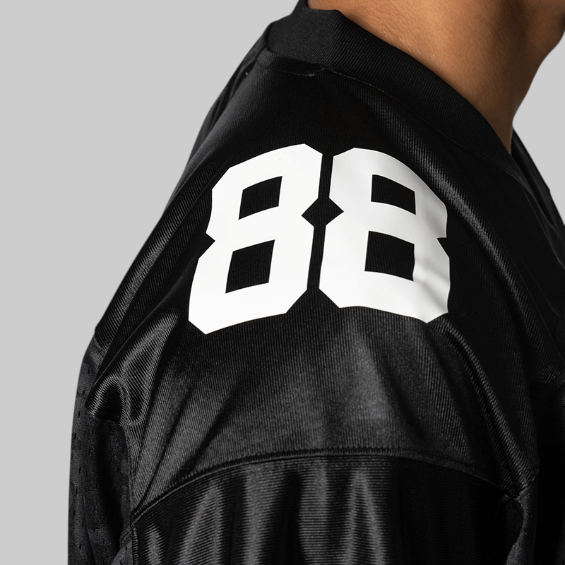 A Bathing Ape® Solid Camo Multi Logo Relaxed Fit Football Jersey T - Shirt - Black