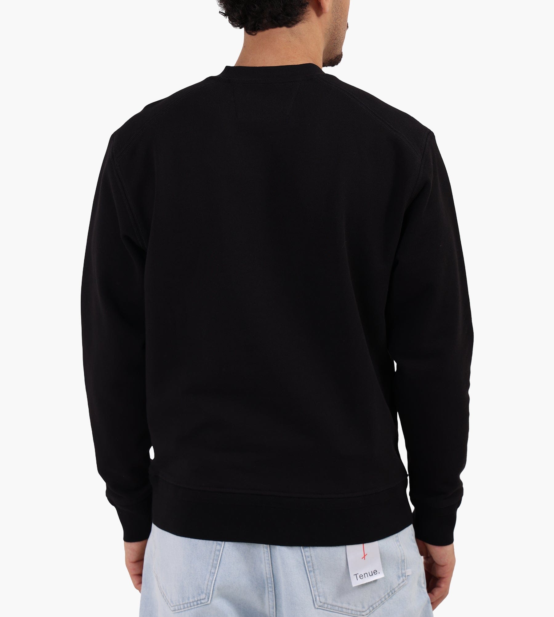 C.P. Company Diagonal Raised Fleece Crewneck Black