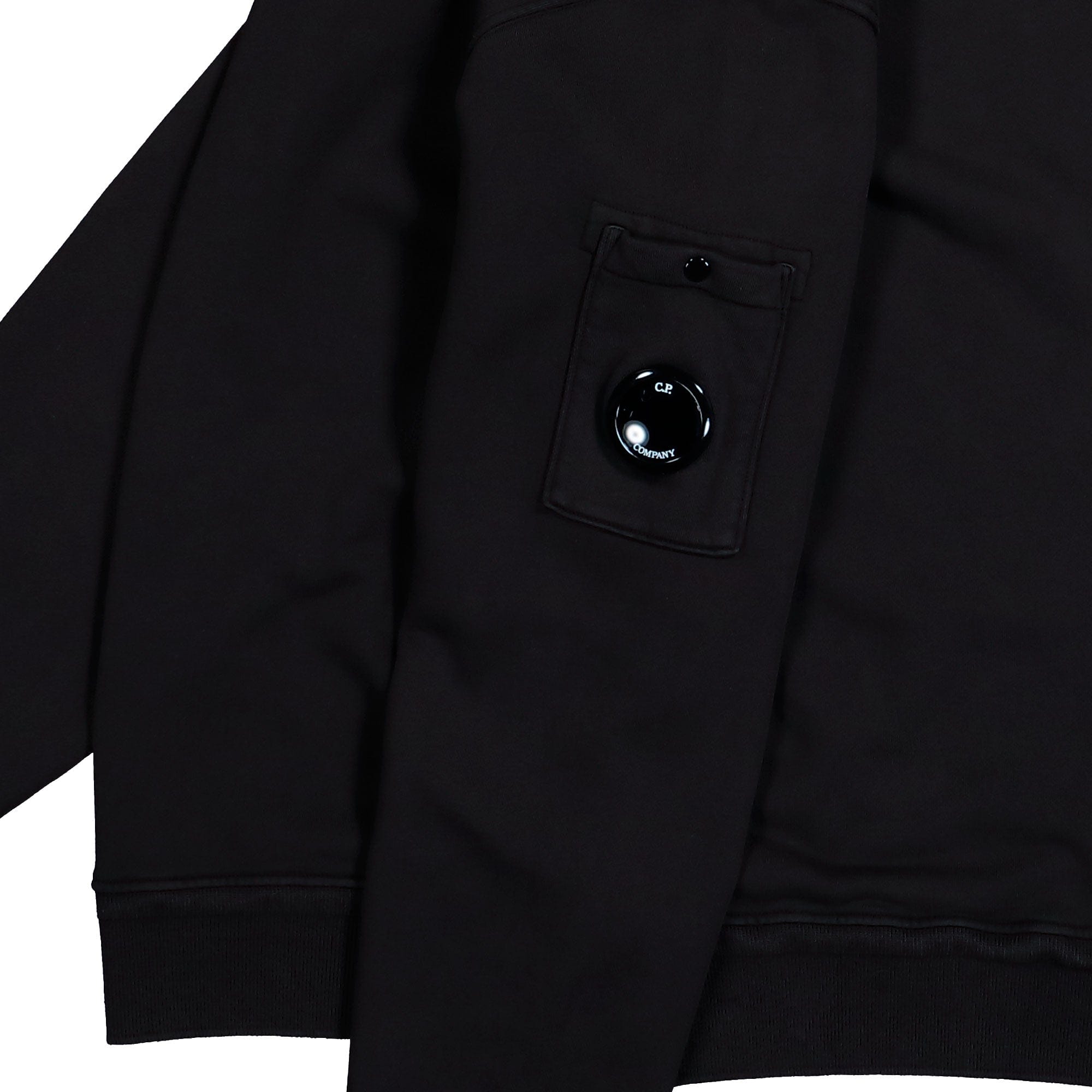 C.P. Company Cotton Diagonal Fleece Crewneck Lens Sweatshirt