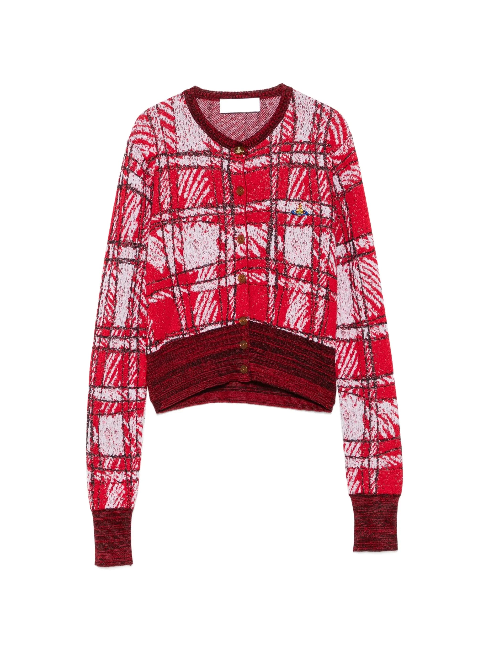 Vivienne Westwood Scribble Check buttoned cardigan