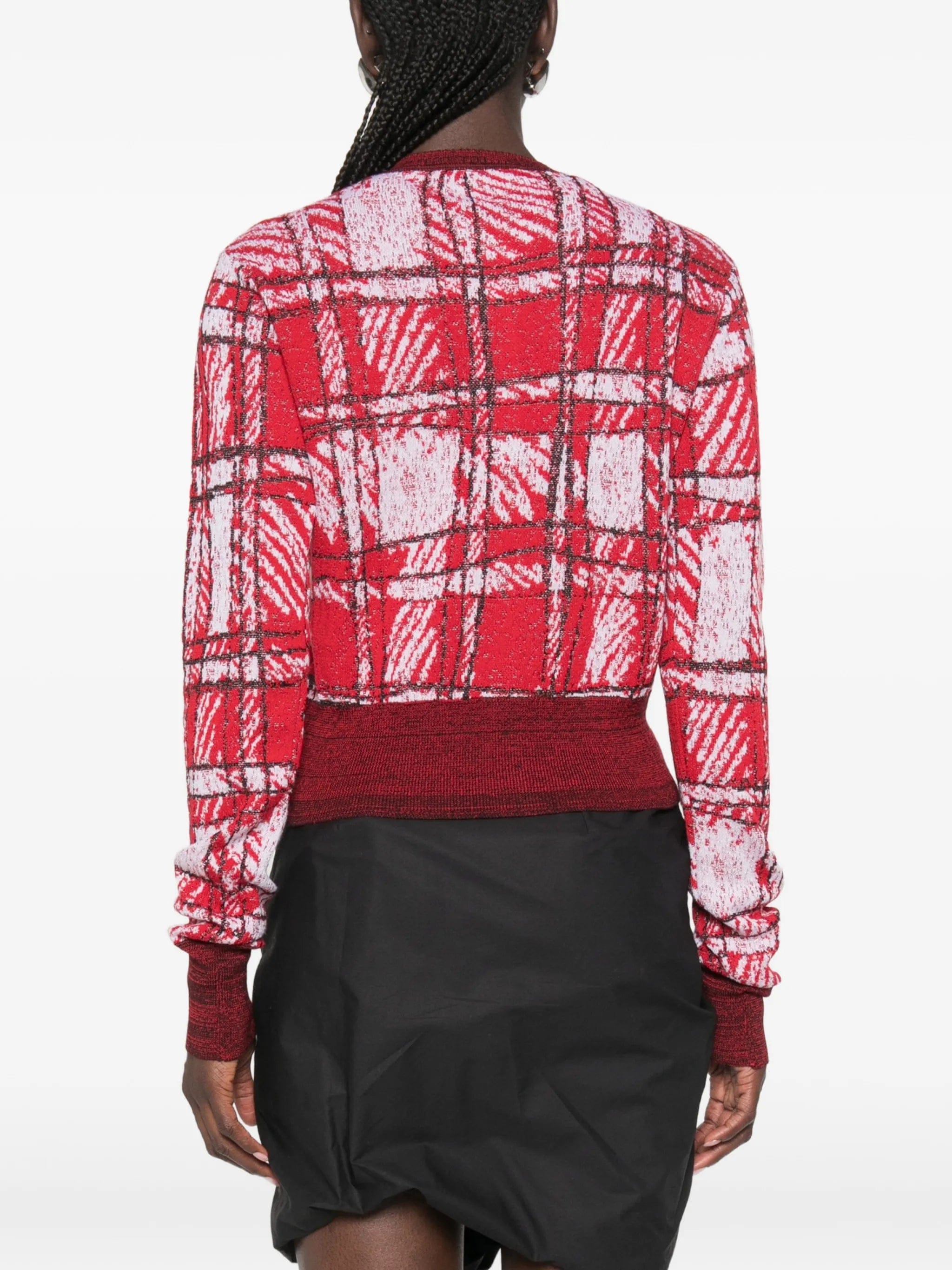 Vivienne Westwood Scribble Check buttoned cardigan