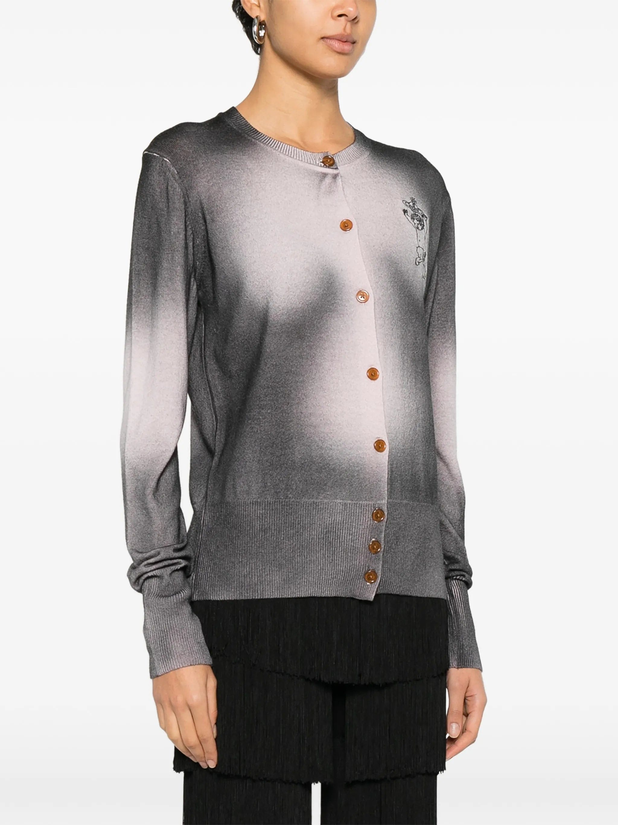 Vivienne Westwood Elle embroidered ombré cardigan