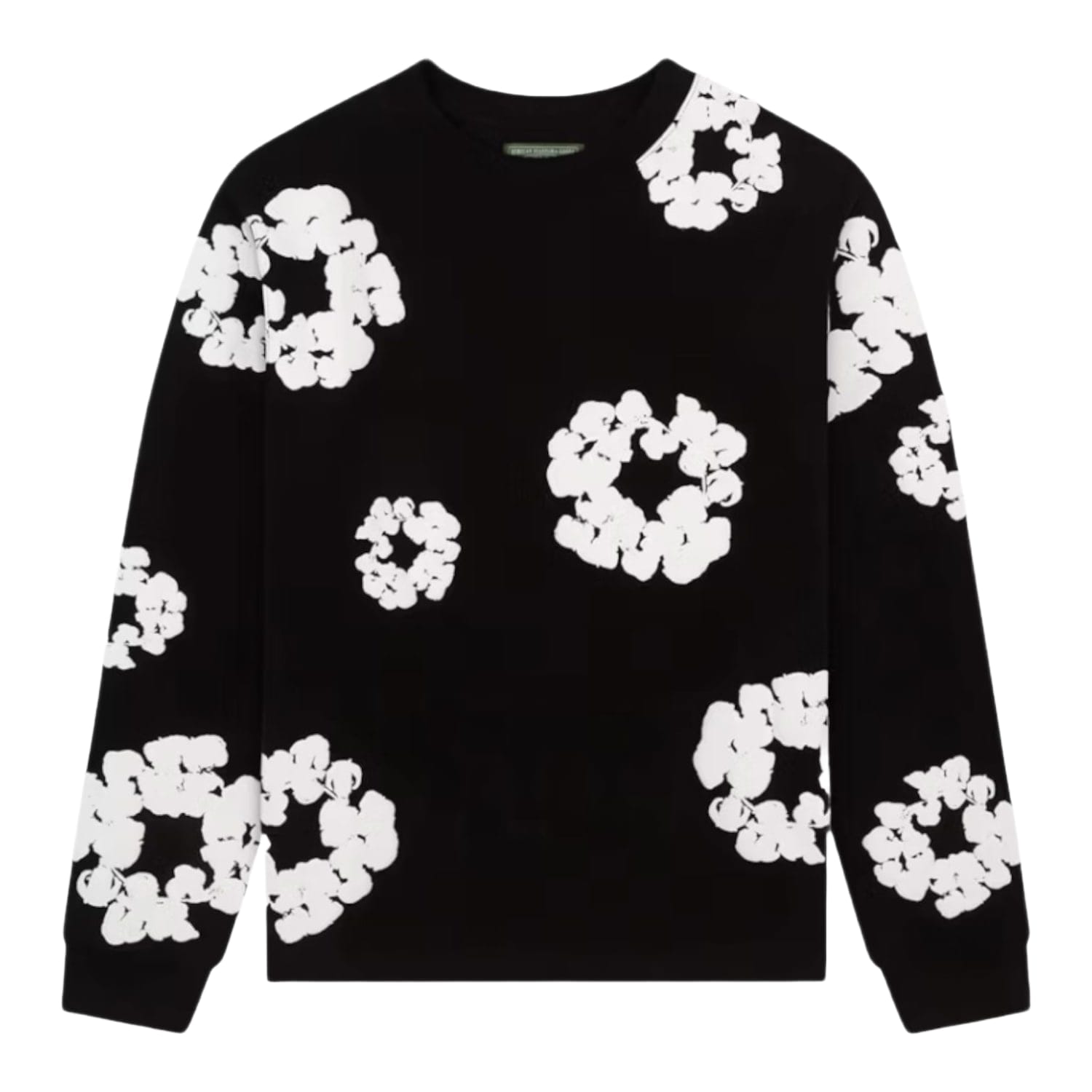 Denim Tears Long Sleeve Cotton Wreath T - shirt Black
