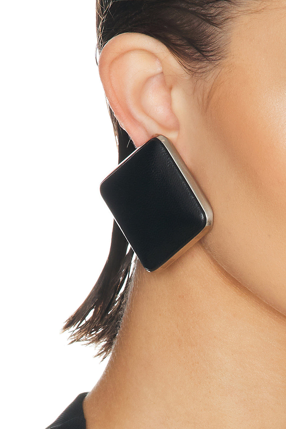 Givenchy Sculpted Asymmetric Leather Earrings